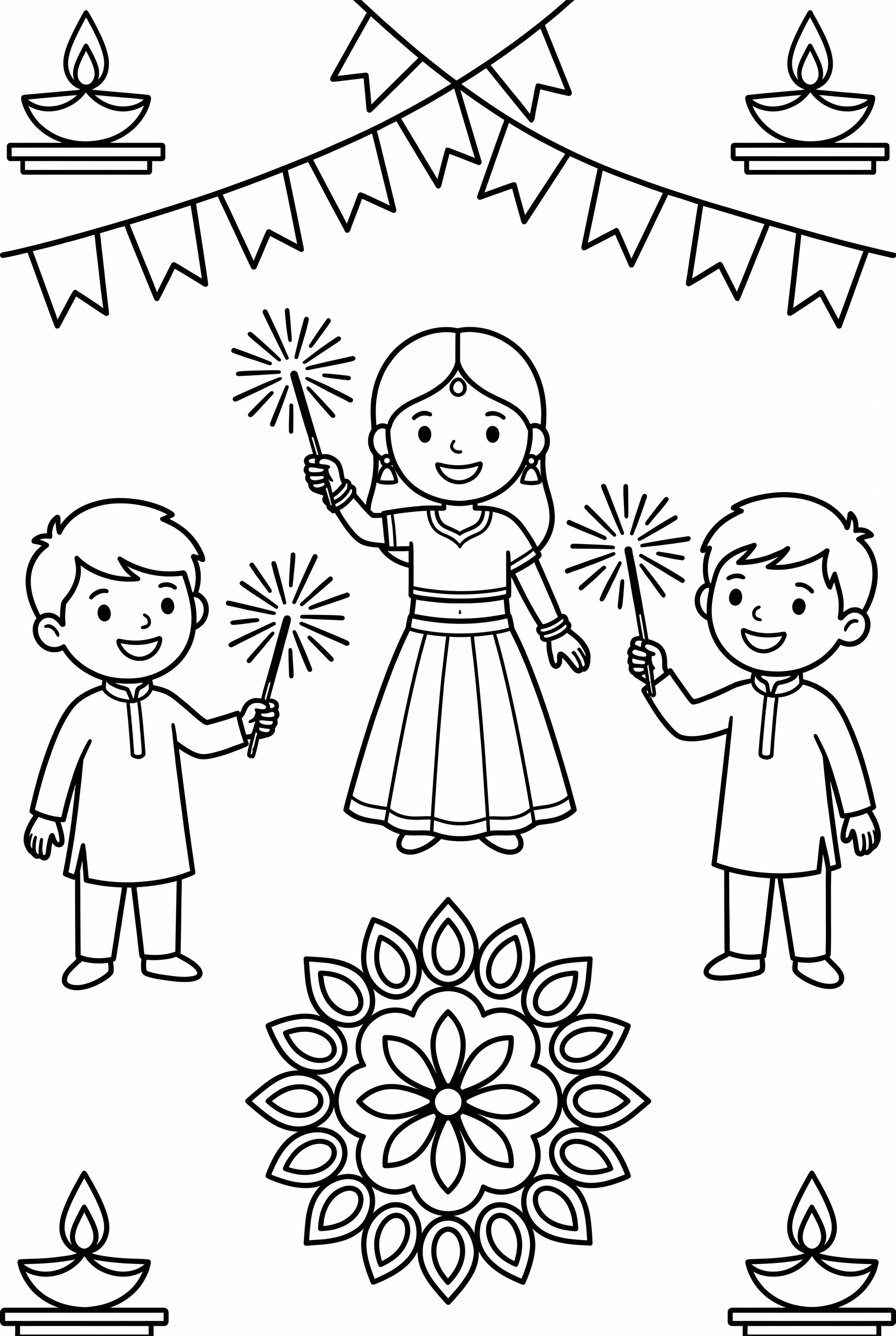 A Diwali Festival Scene