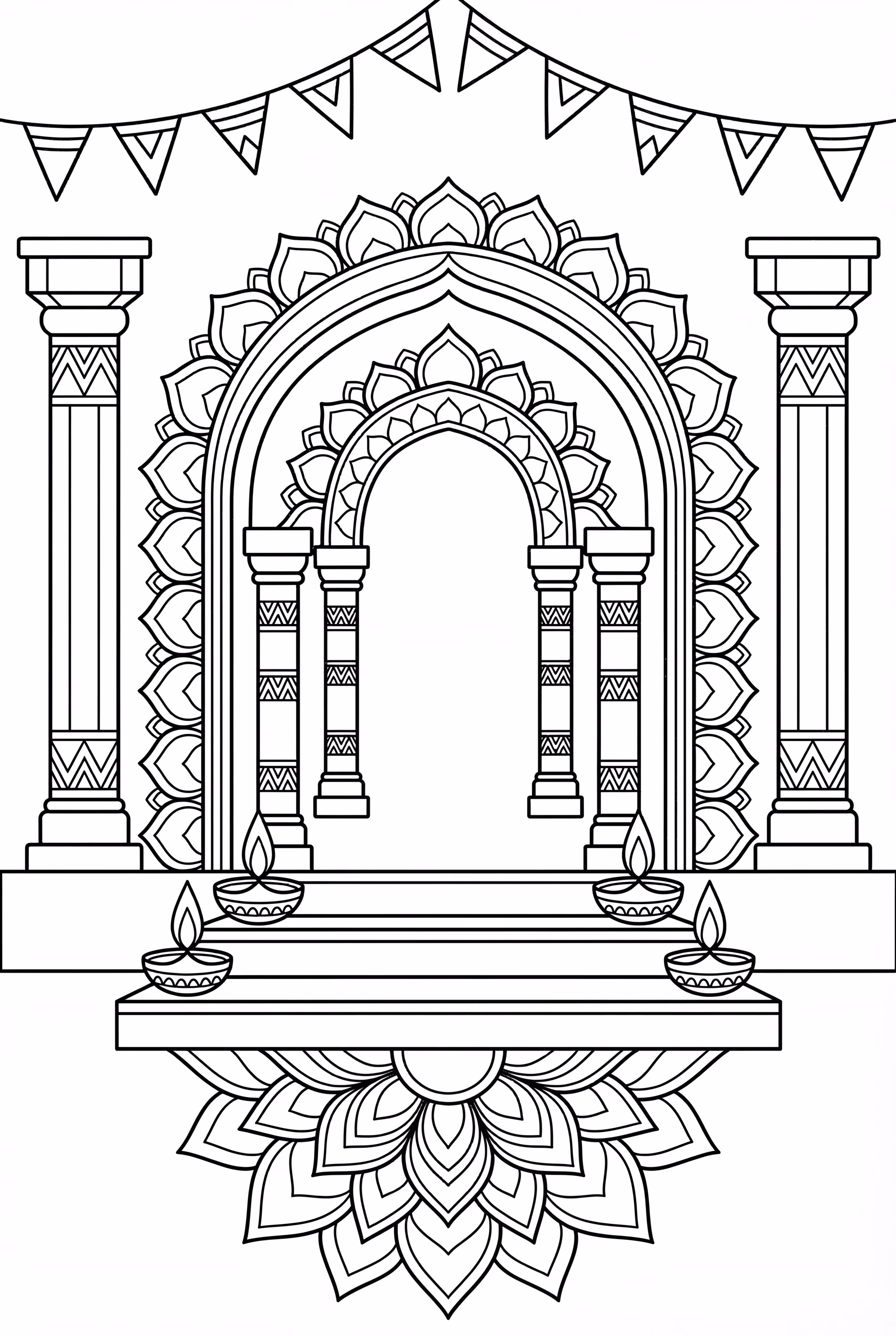 A Diwali Temple Entrance