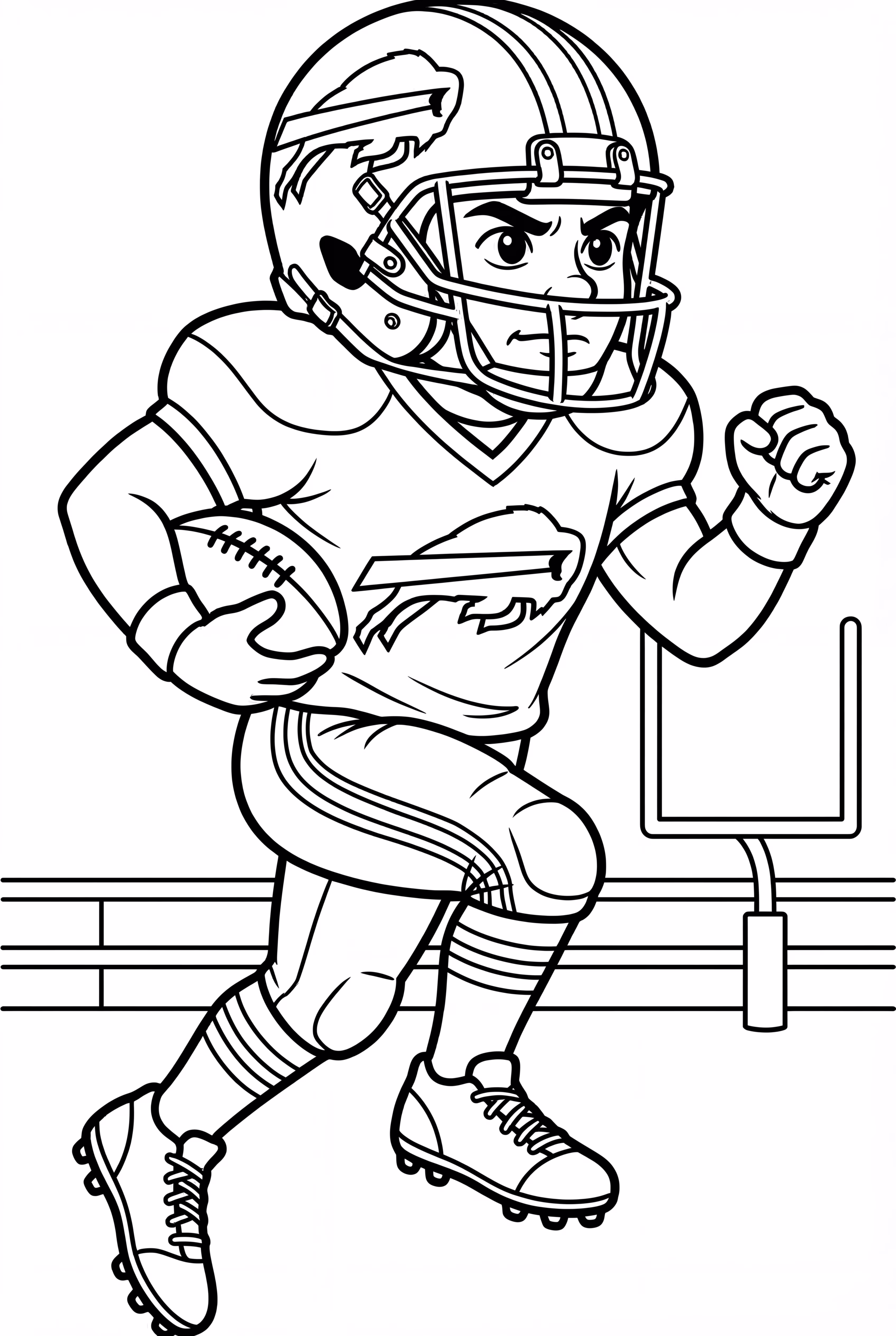 A Dramatic Buffalo Bills Player Pose