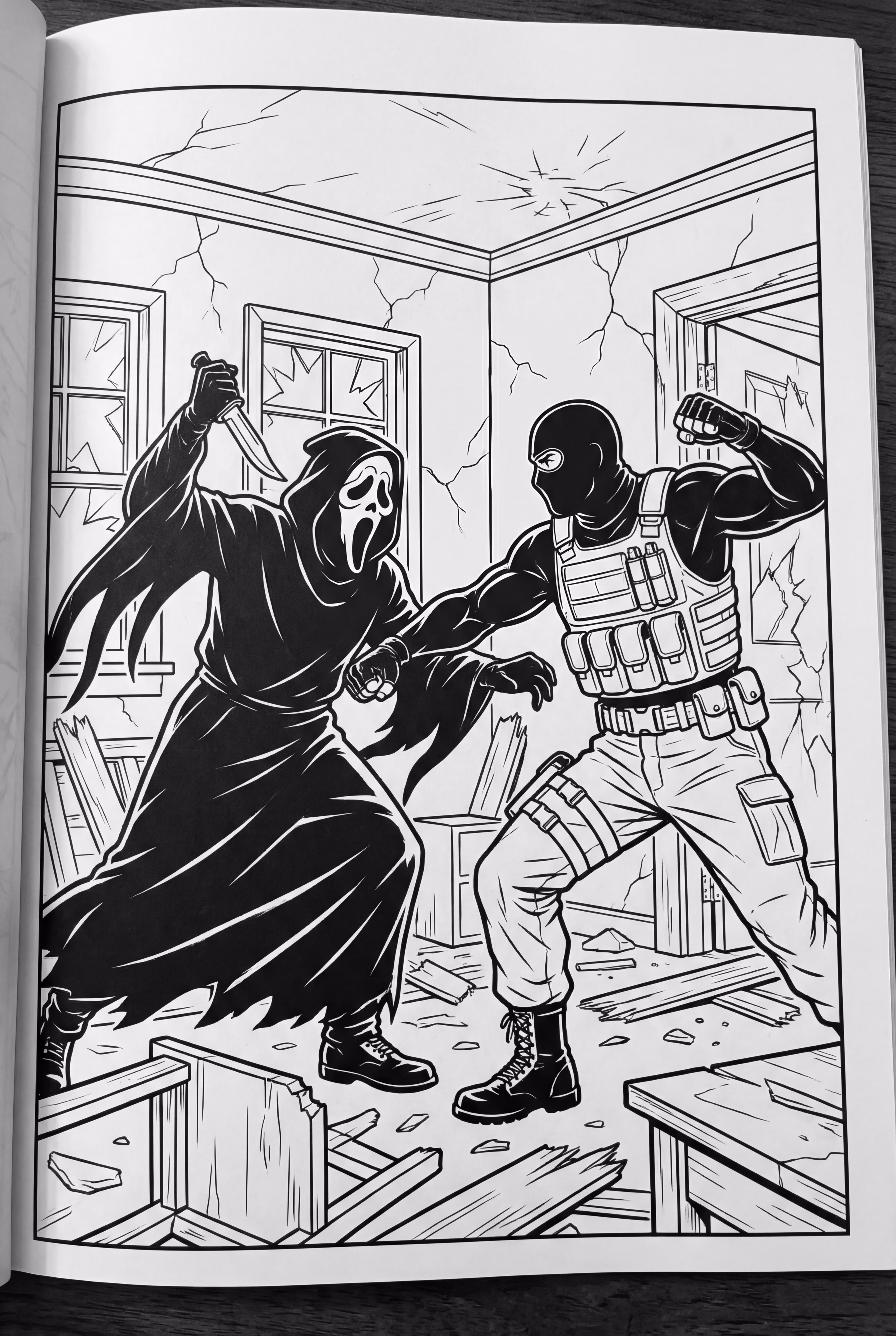 一场惊心动魄的鬼面具激斗场面