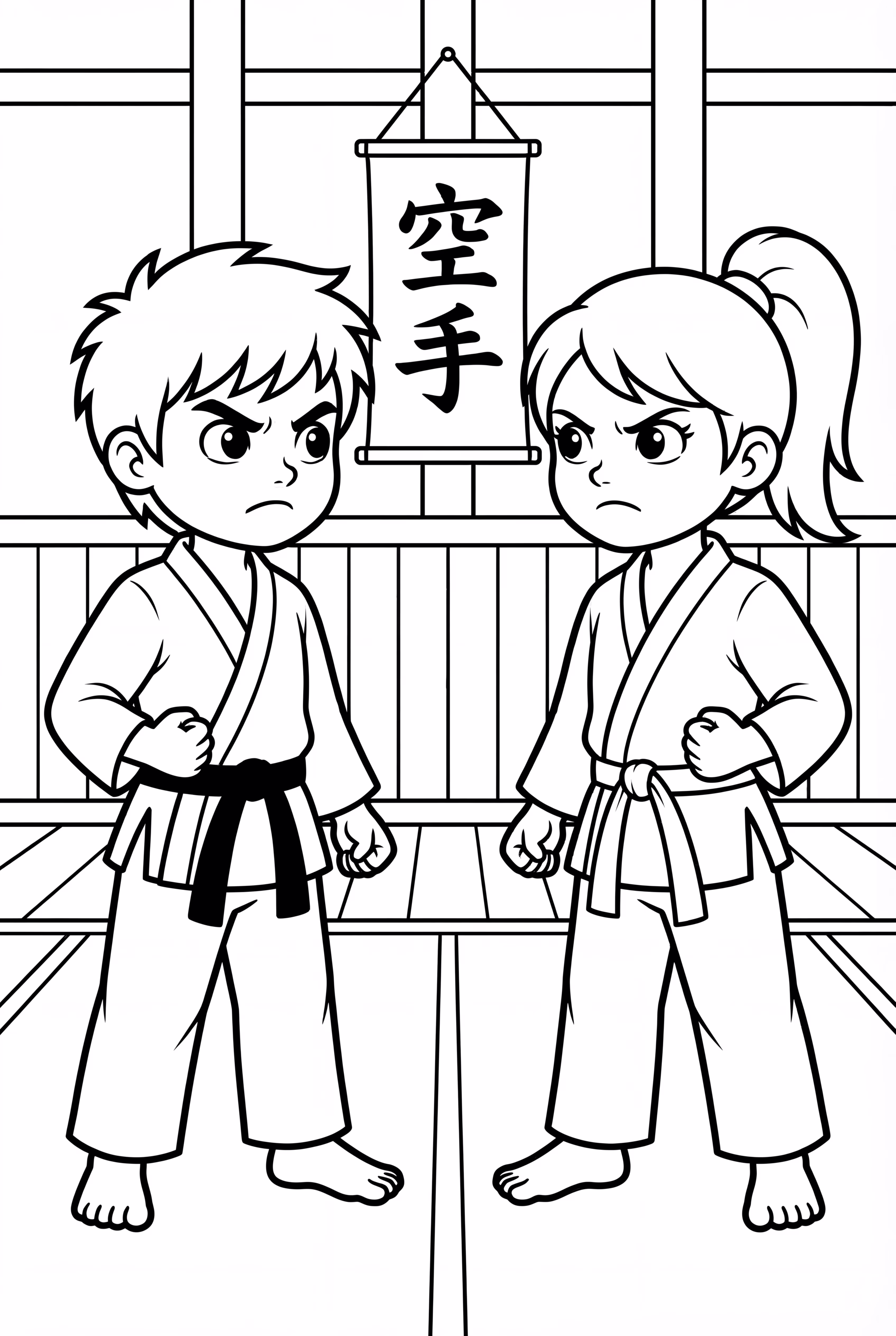 一场紧张的空手道对峙