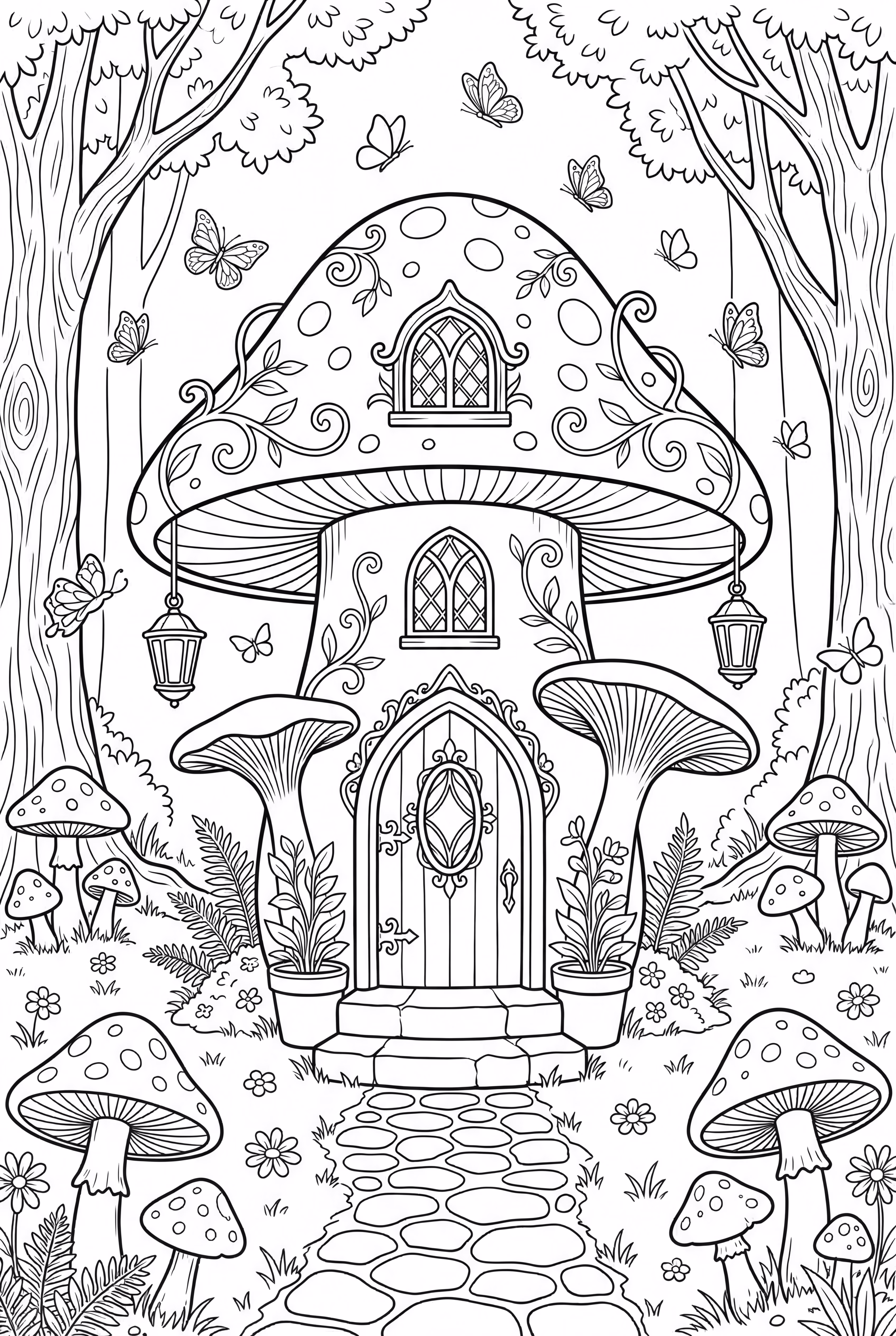 Une maison de fée champignon fantastique