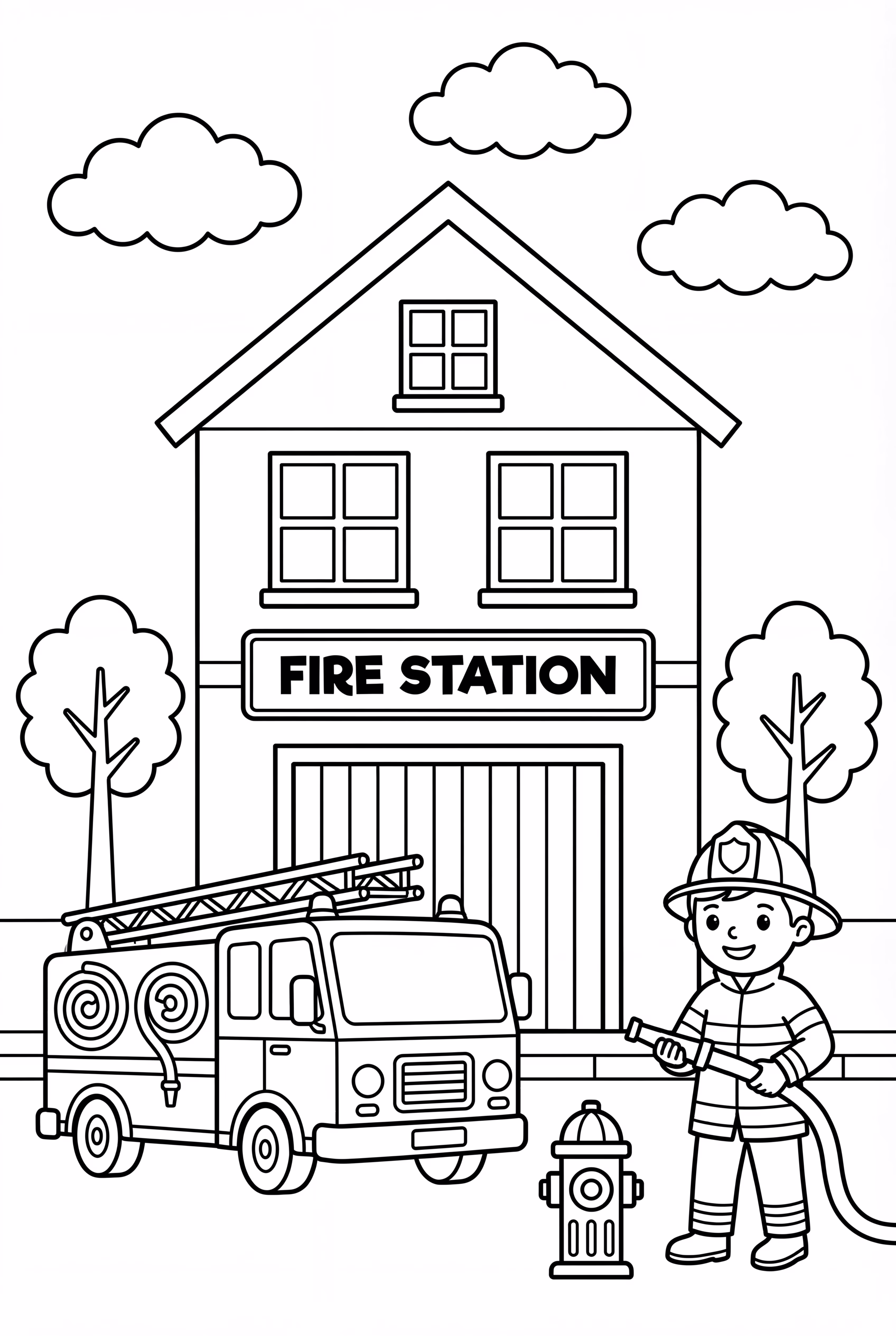 A Fire Safety Fire Station Scene