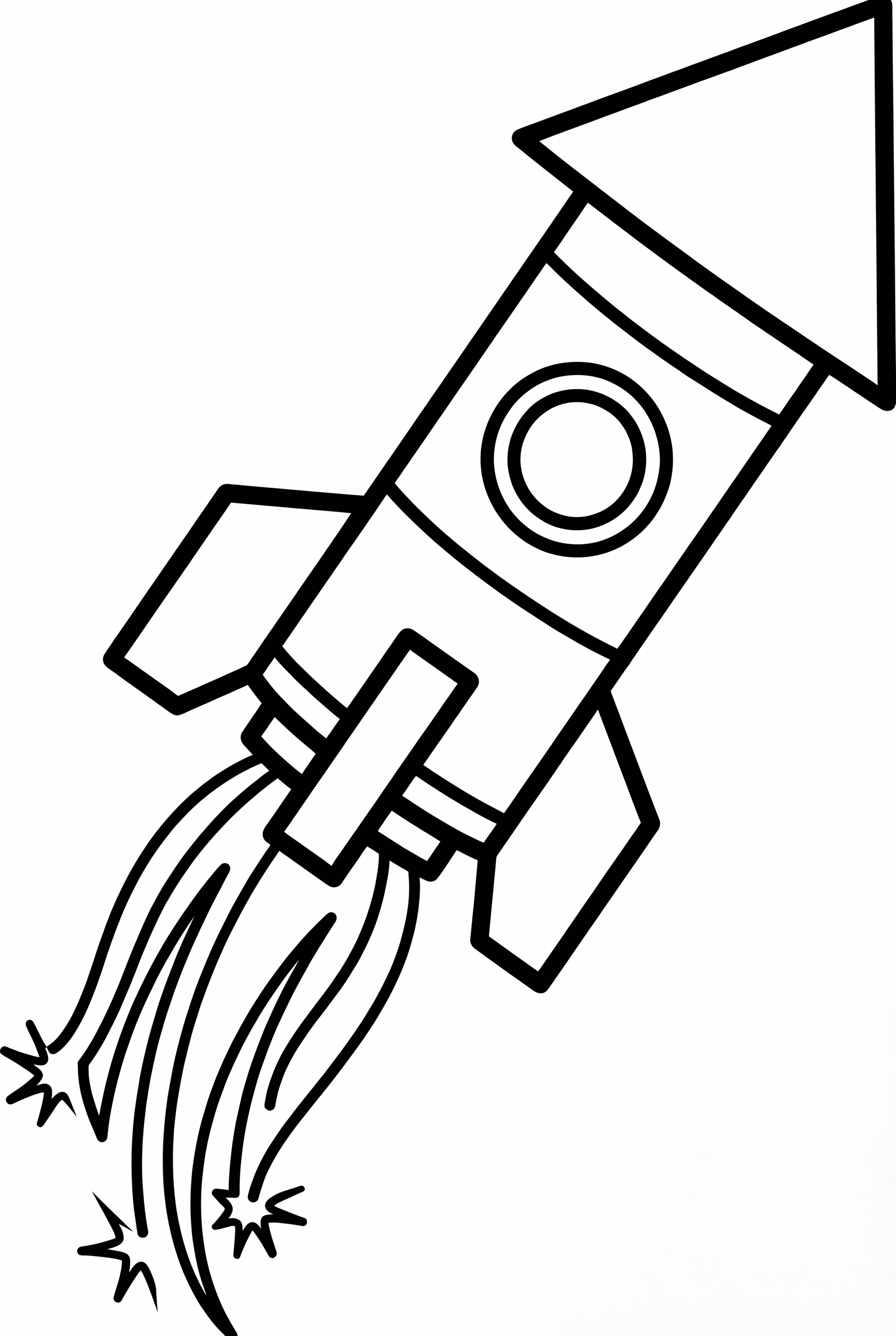 A Firework Rocket Flying Up