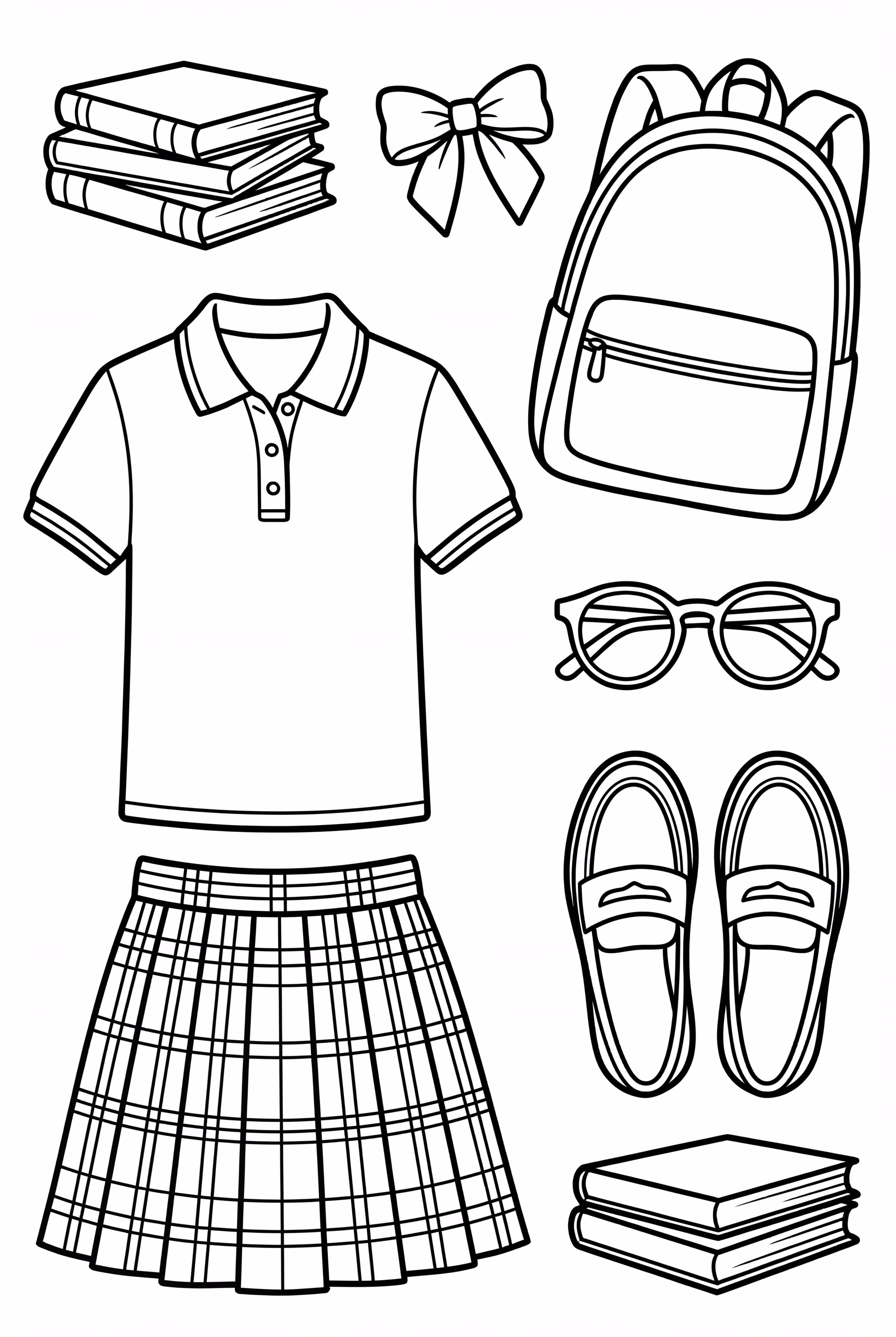 Um Flatlay de Itens Essenciais Preppy