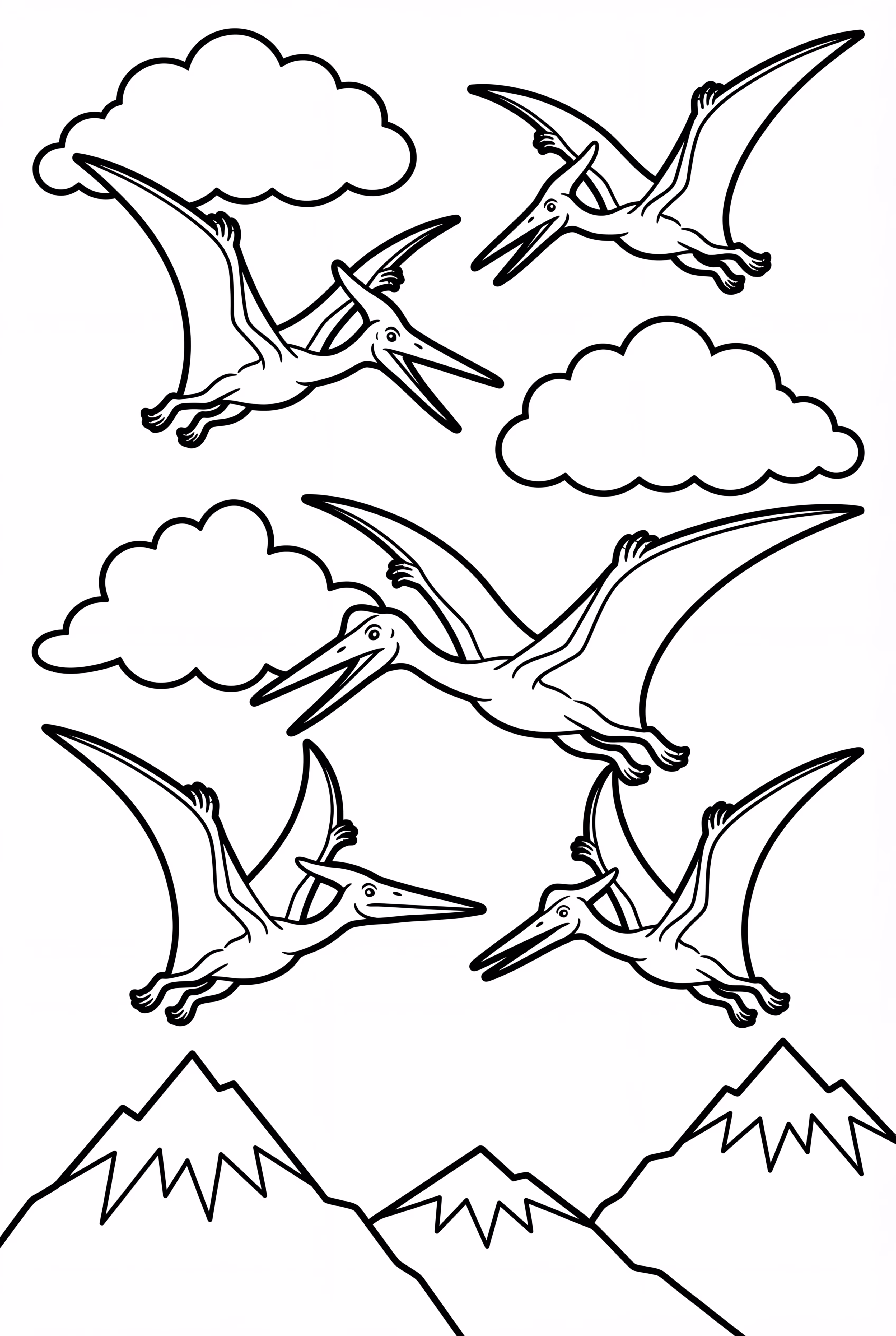 A Flock Of Quetzalcoatlus Migrating
