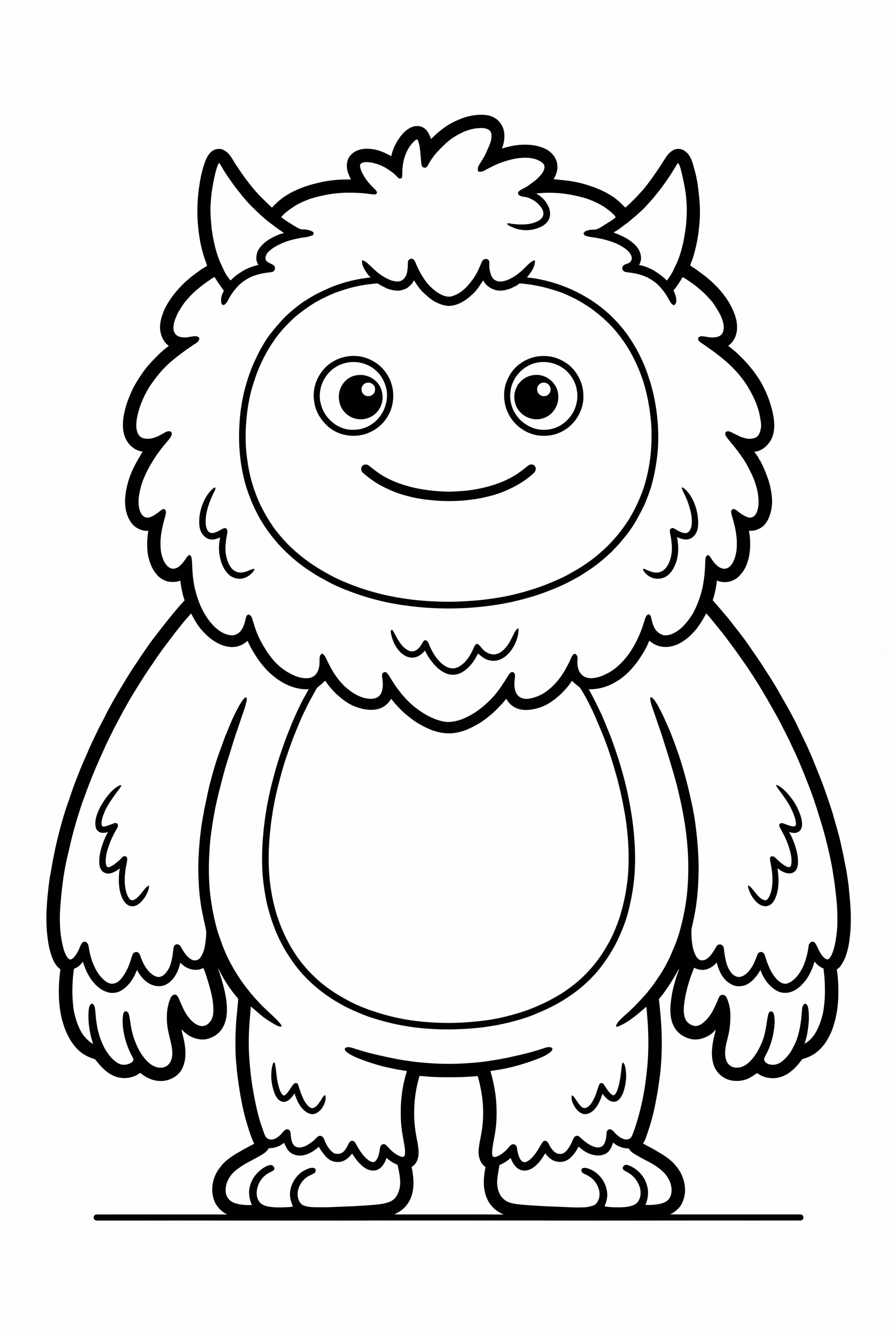 Un Yéti Poilu et Heureux