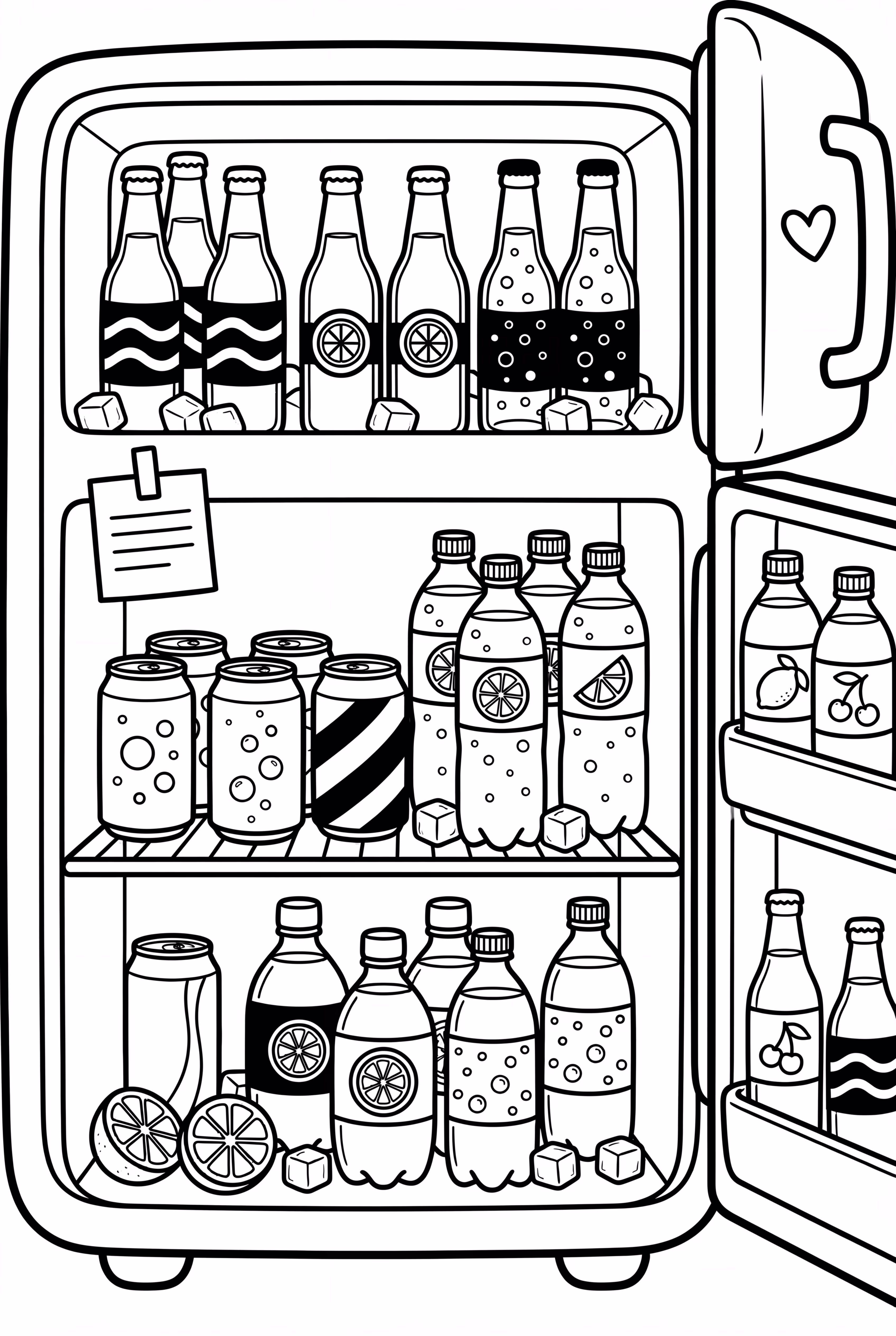 A Fridge Full Of Colorful Soda Pop