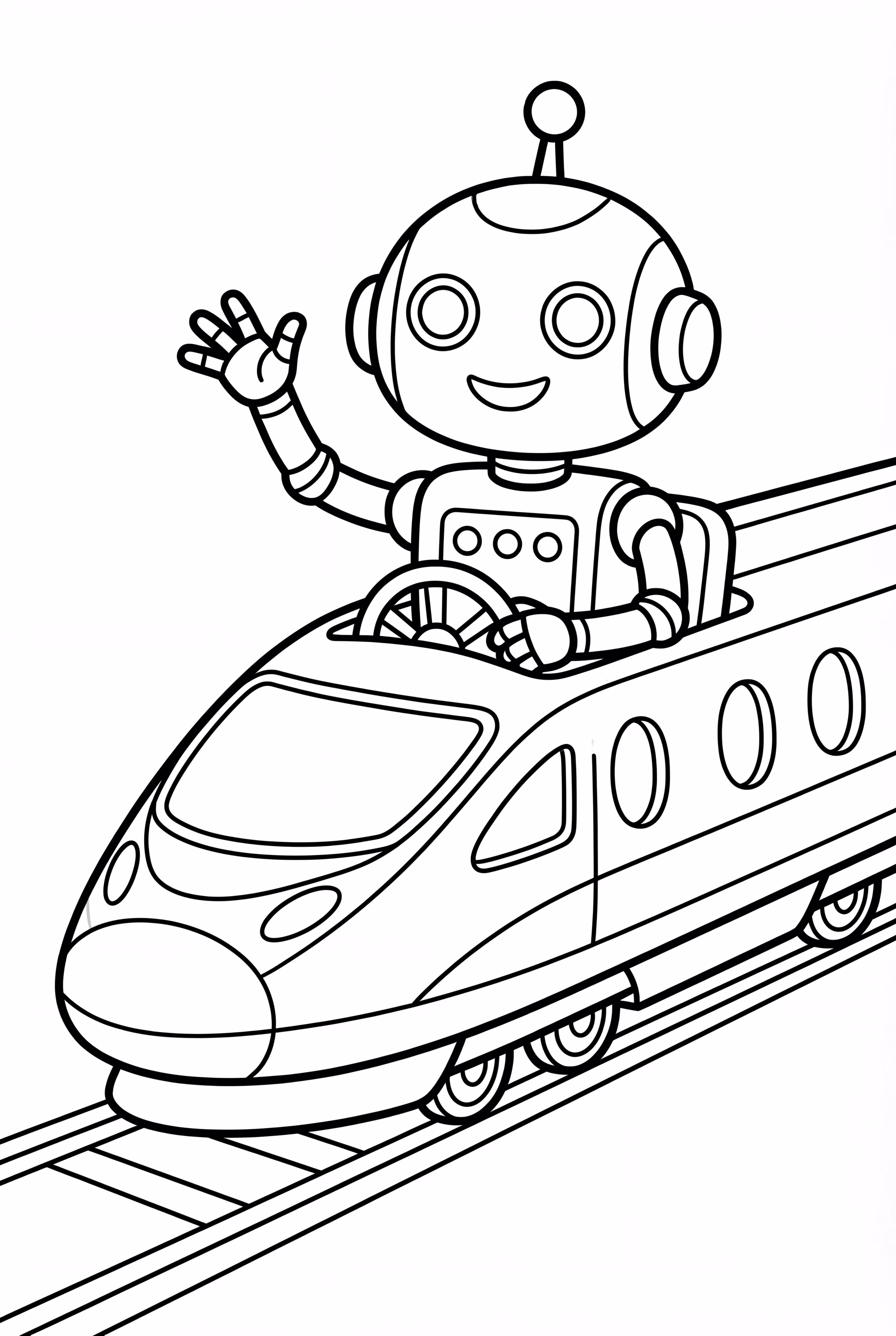A Friendly Robot Driving A High Speed Train