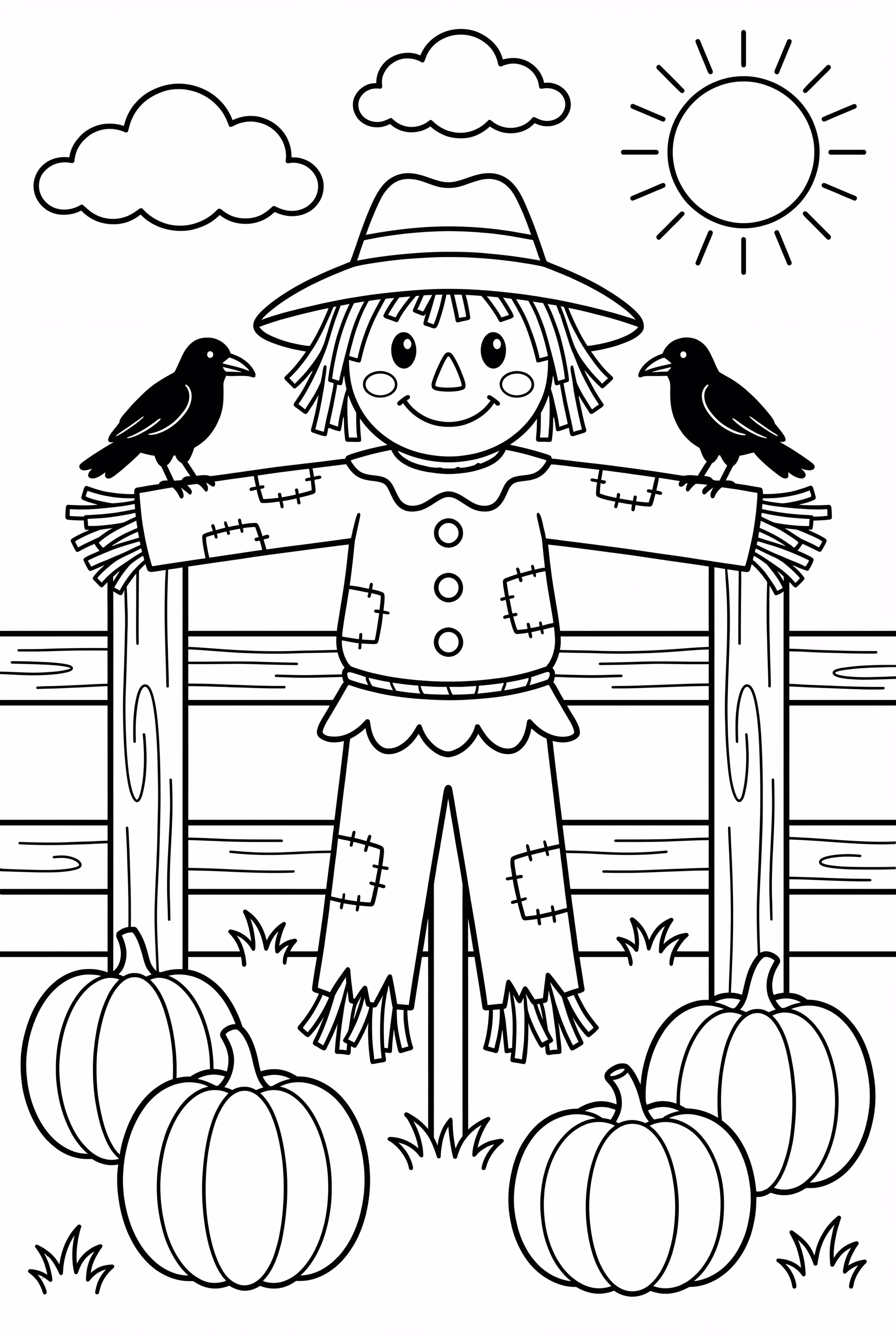 A Friendly Scarecrow in a Field for Halloween 2025