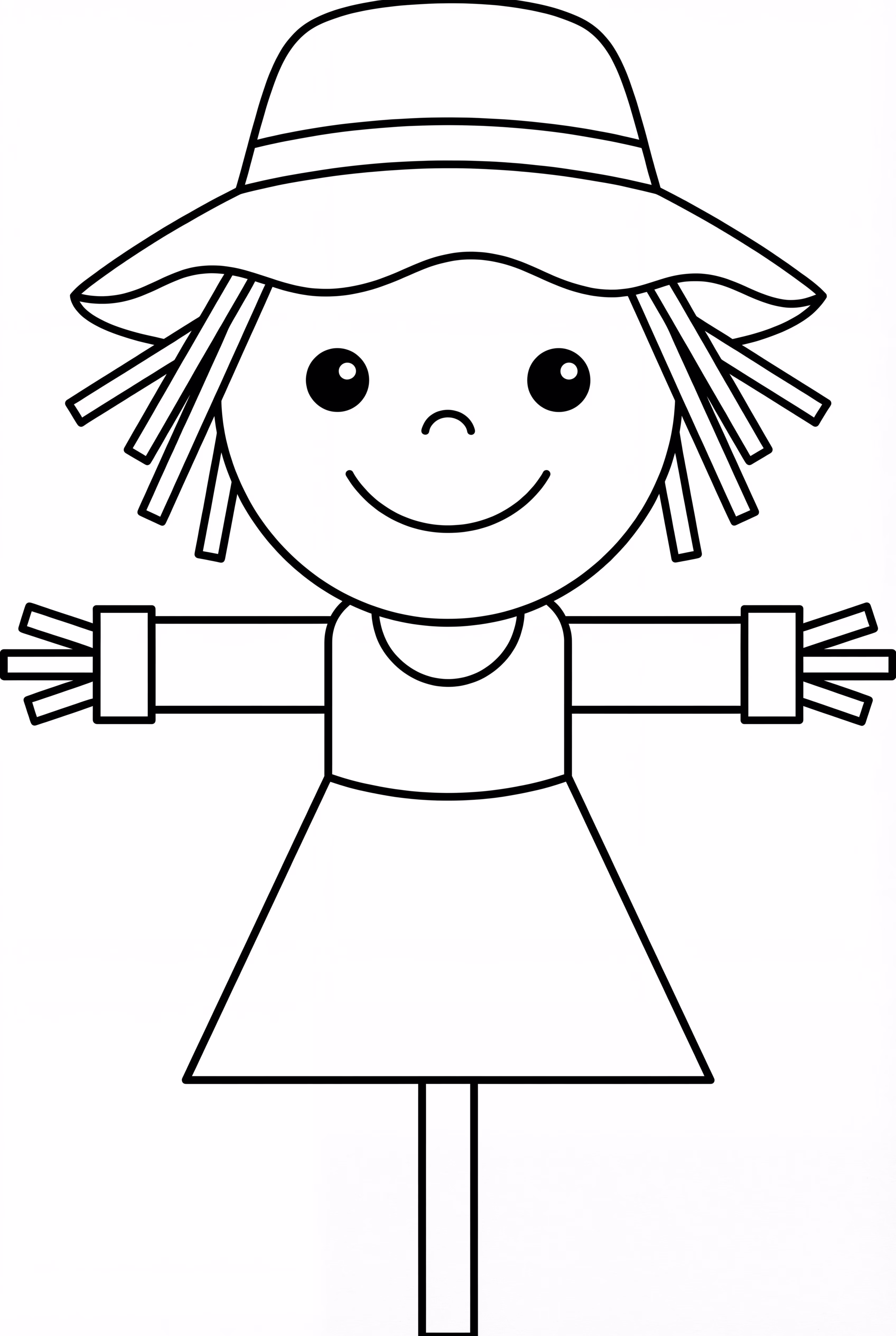 A Friendly Scarecrow In The Garden