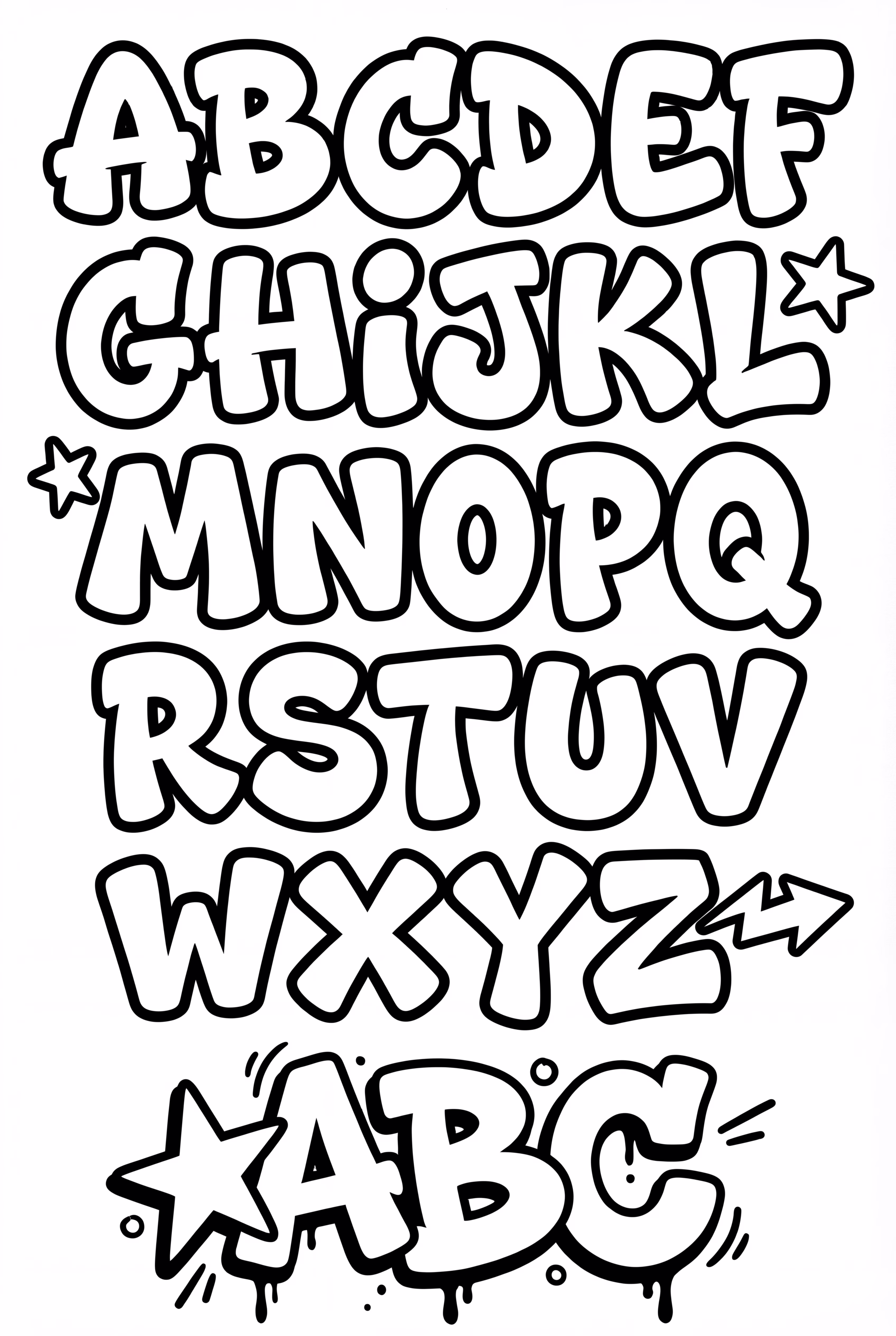 A Full Graffiti Alphabet Page