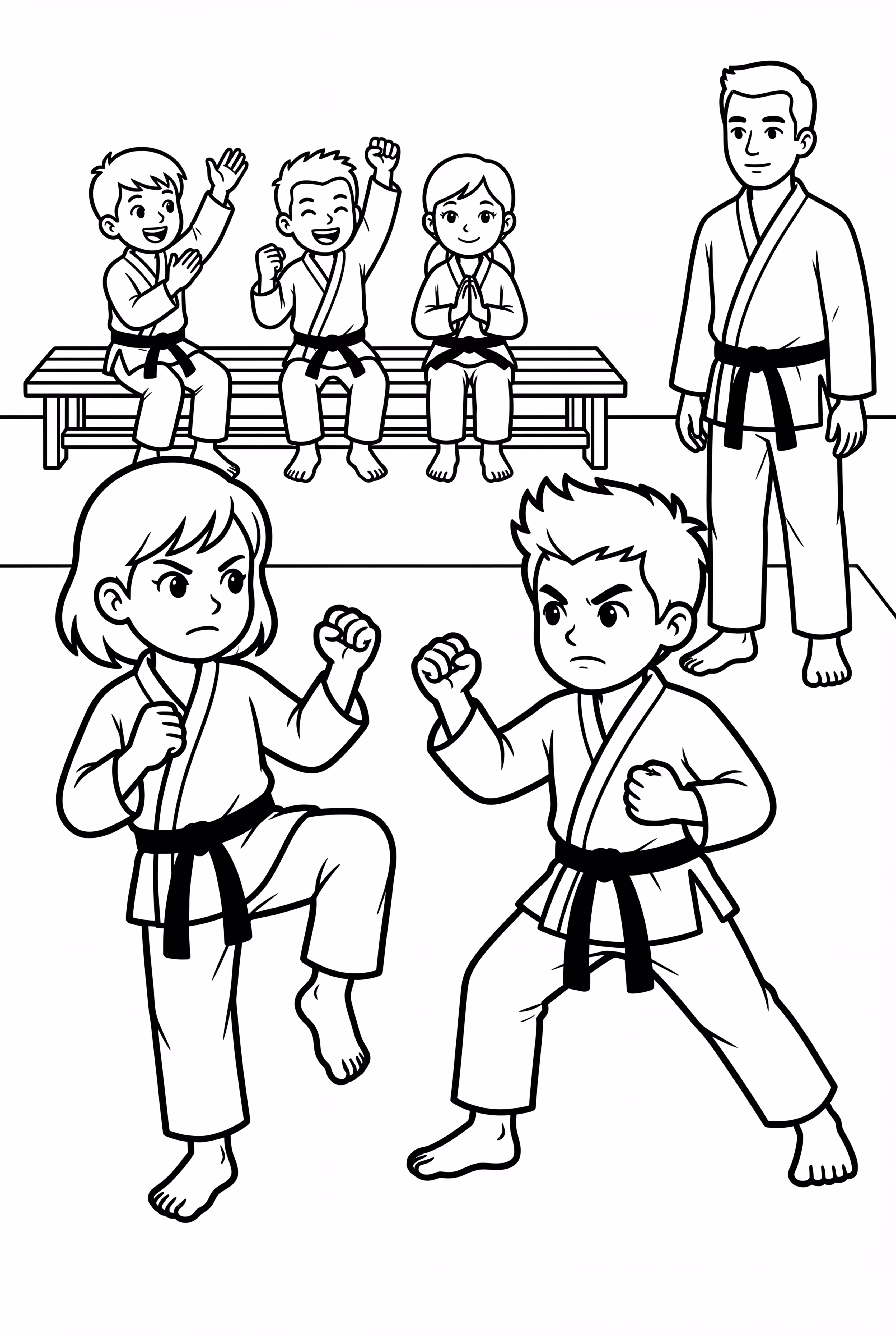 A Full Karate Tournament Match