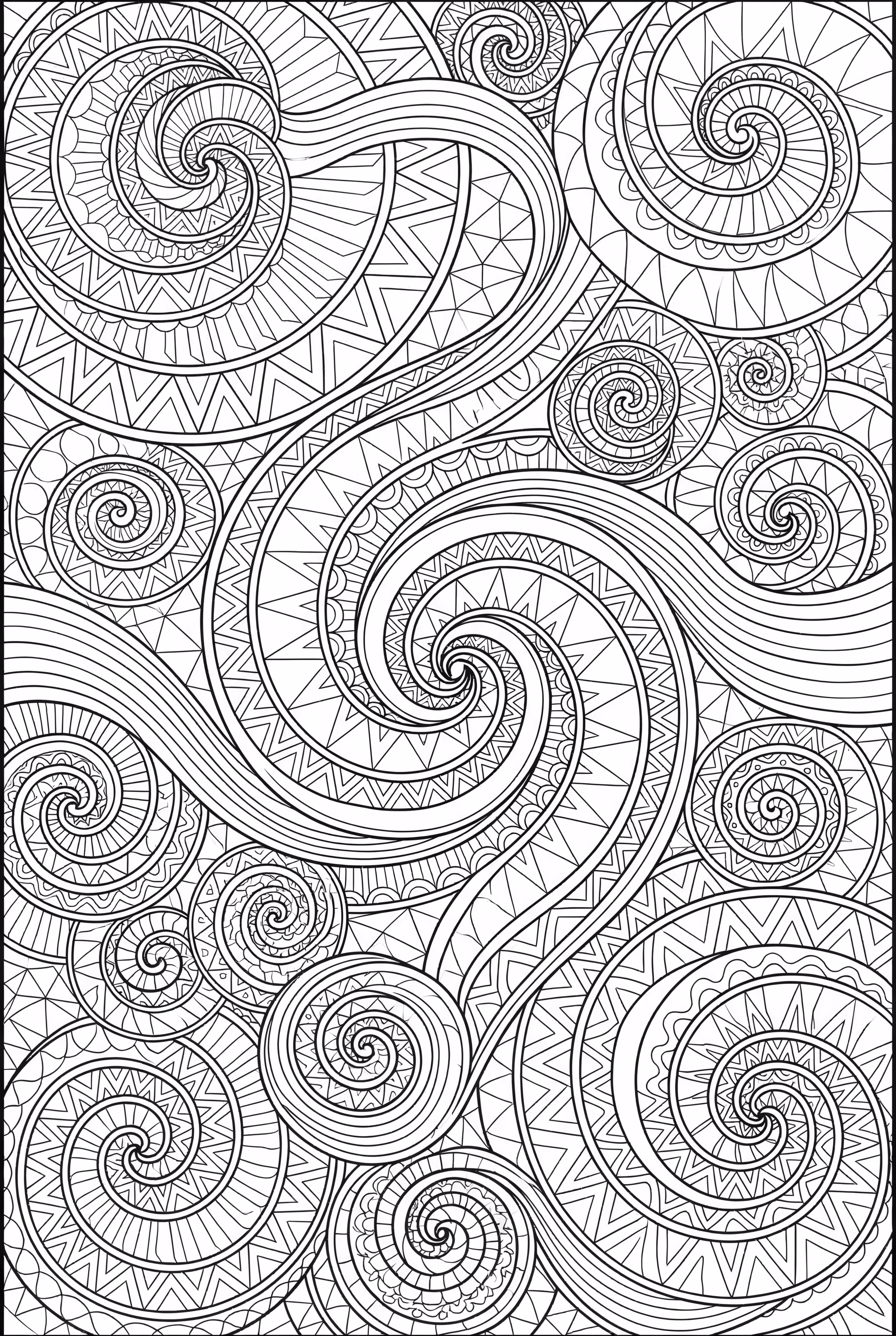 A Full Page Trippy Fractal Pattern