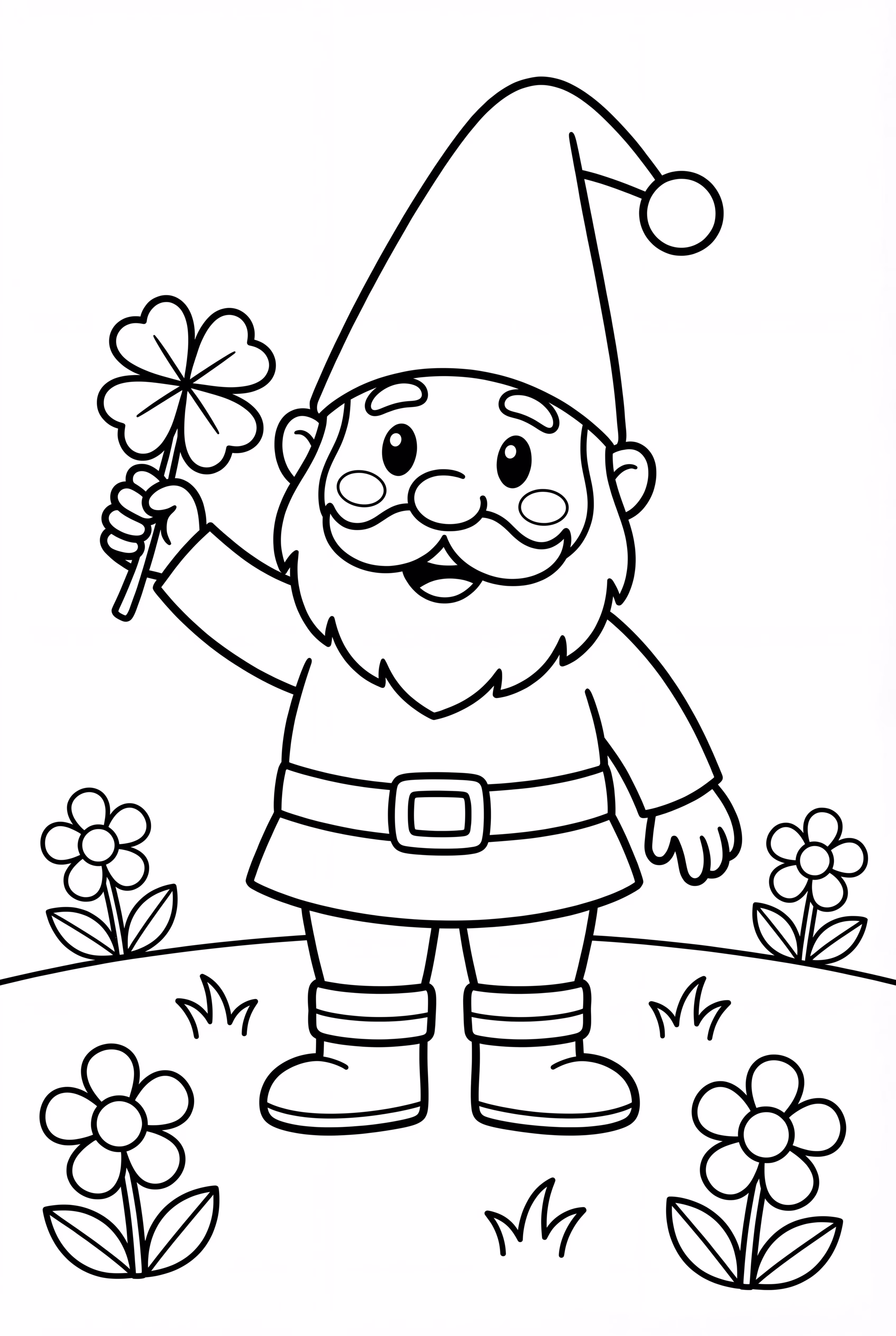 A Garden Gnome With A Shamrock