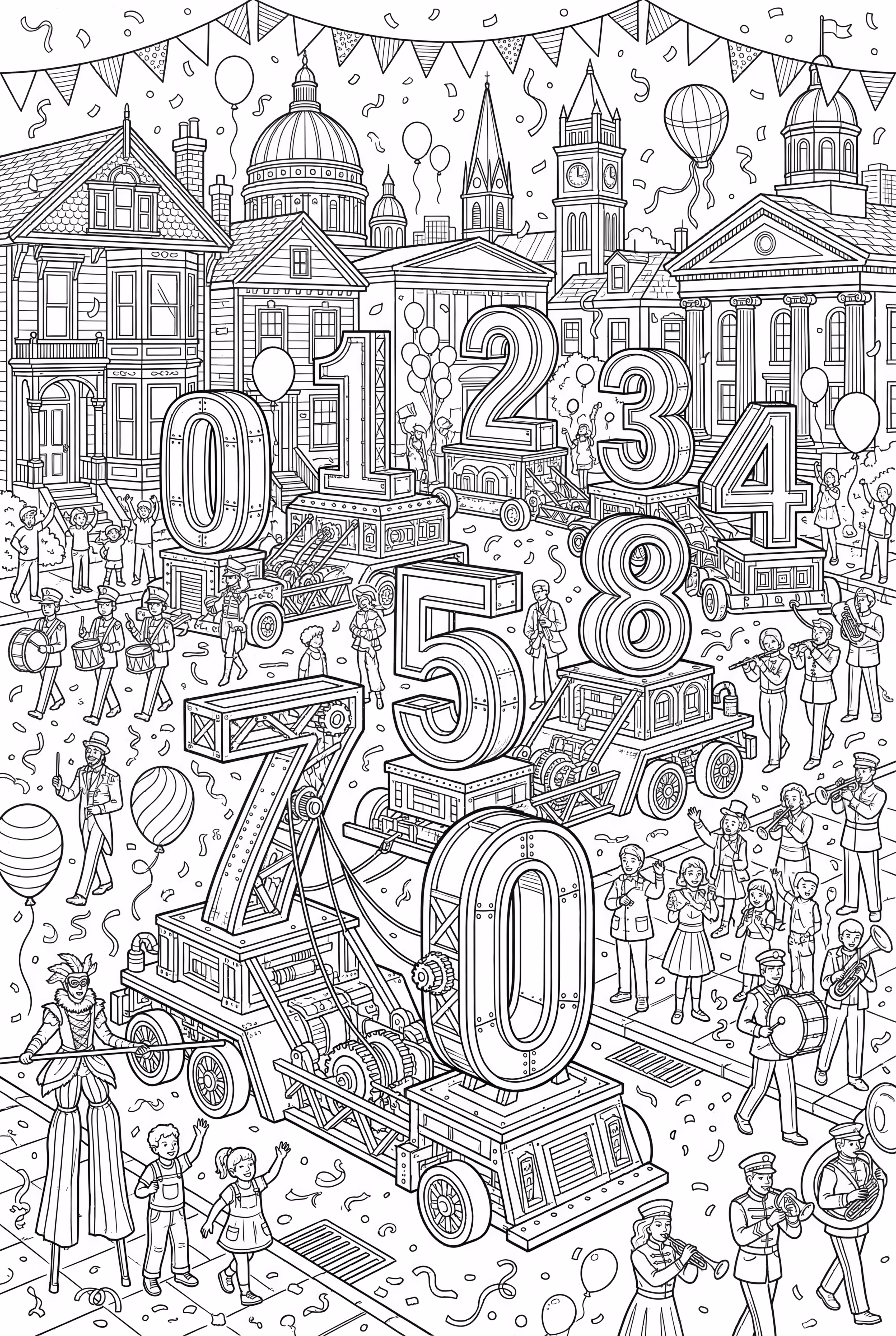 Un Grand Défilé de Tous les Nombres