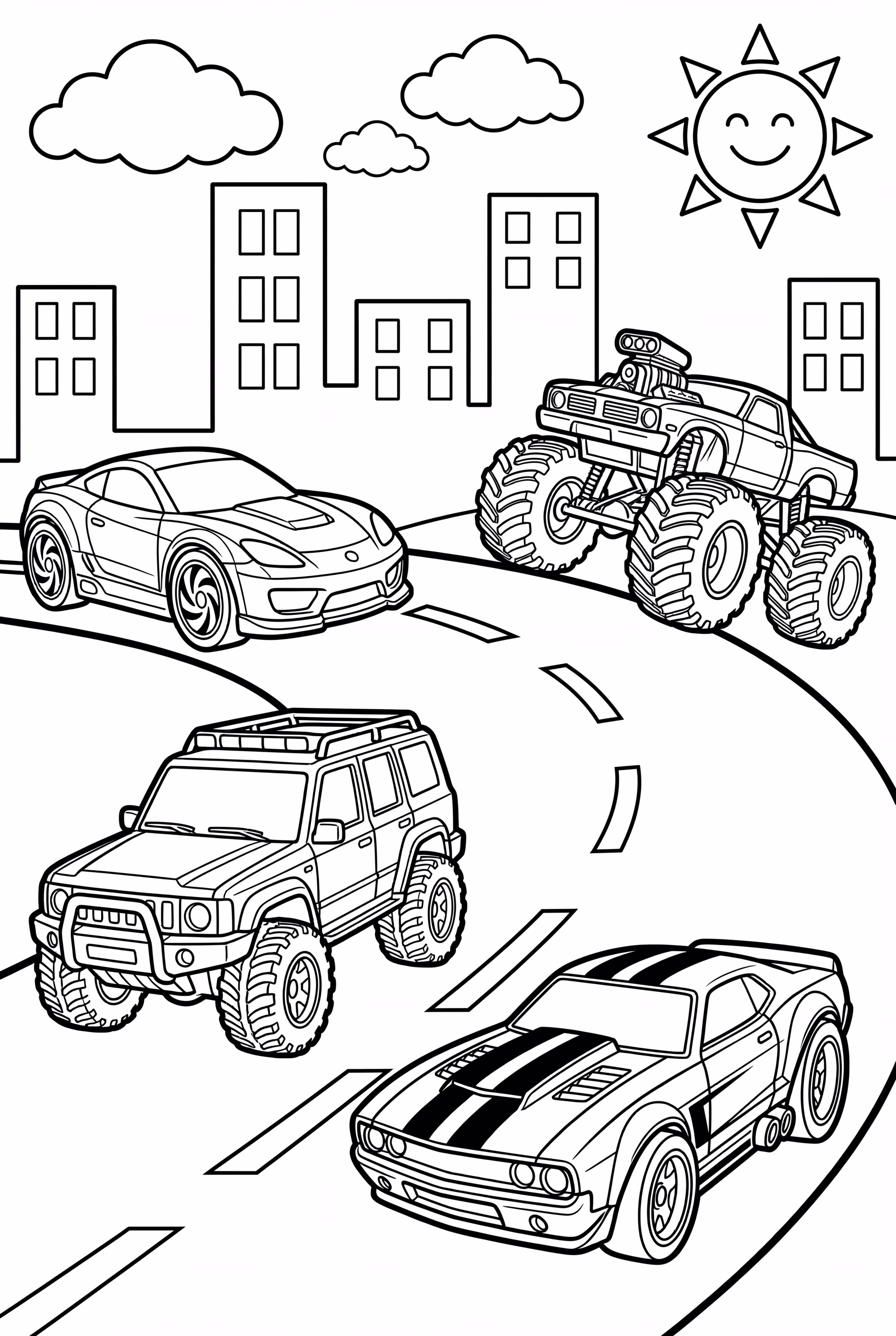 一組 Hot Wheels 賽車