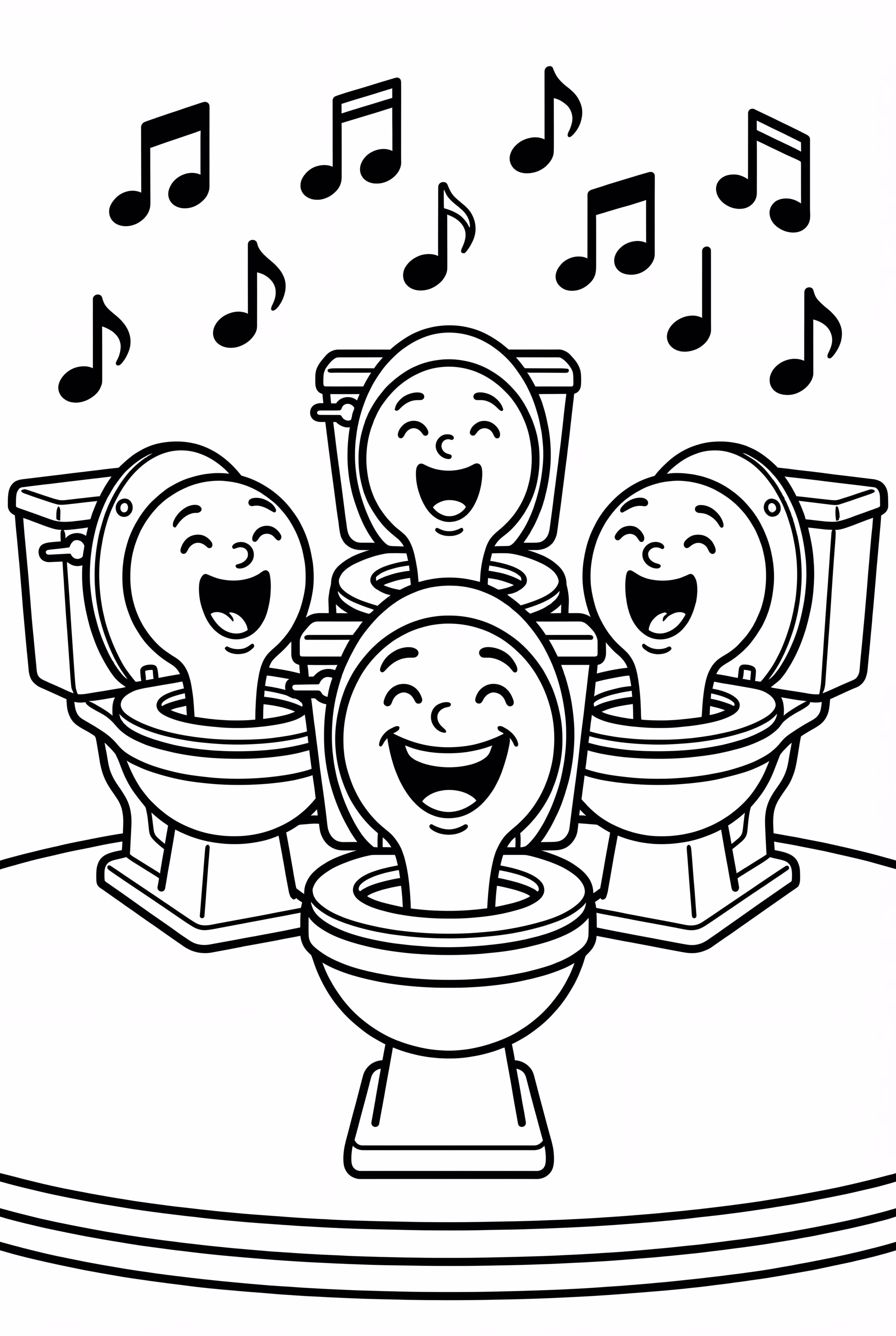 一群唱歌的 Skibidi 馬桶