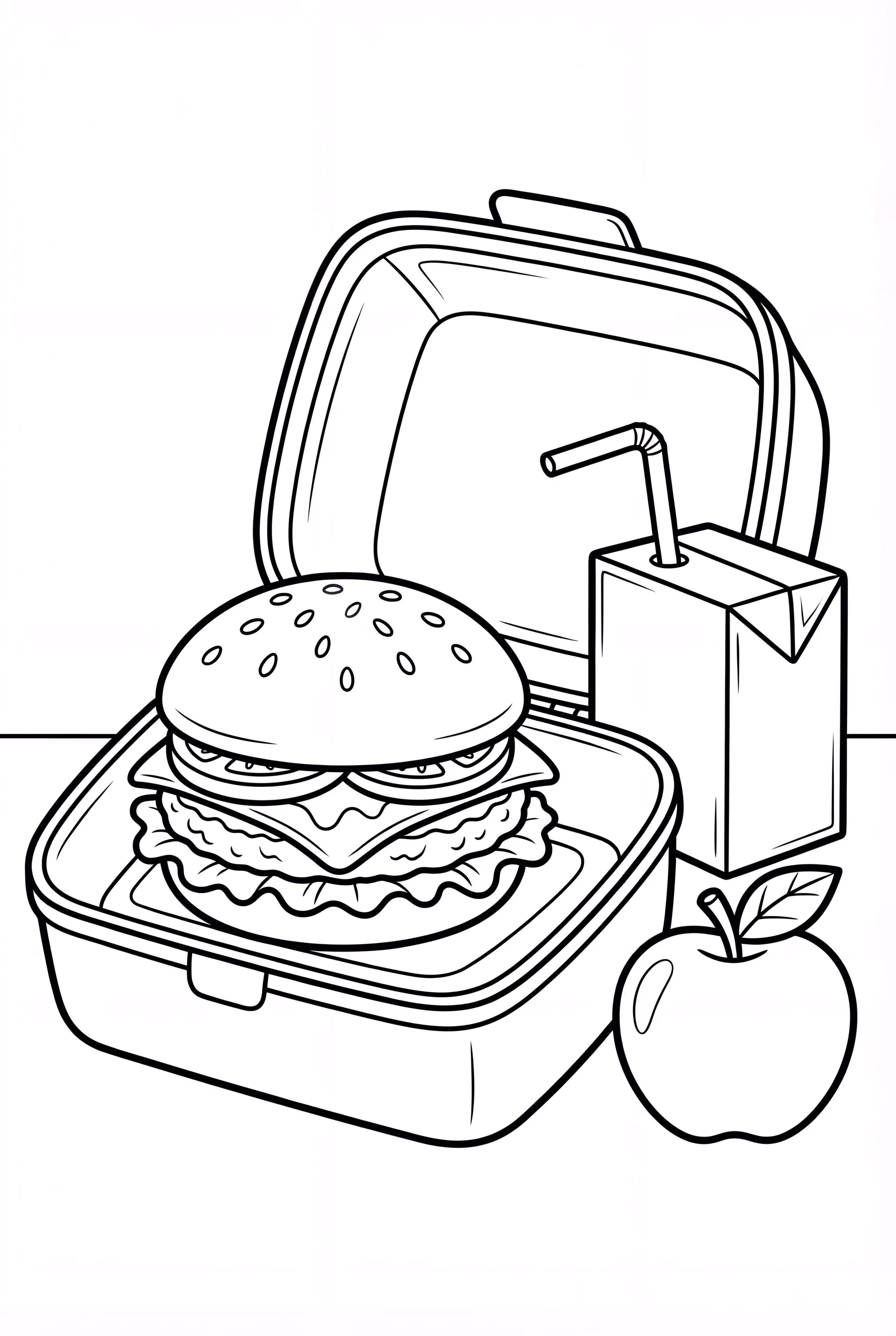 A Hamburger In A Lunch Box