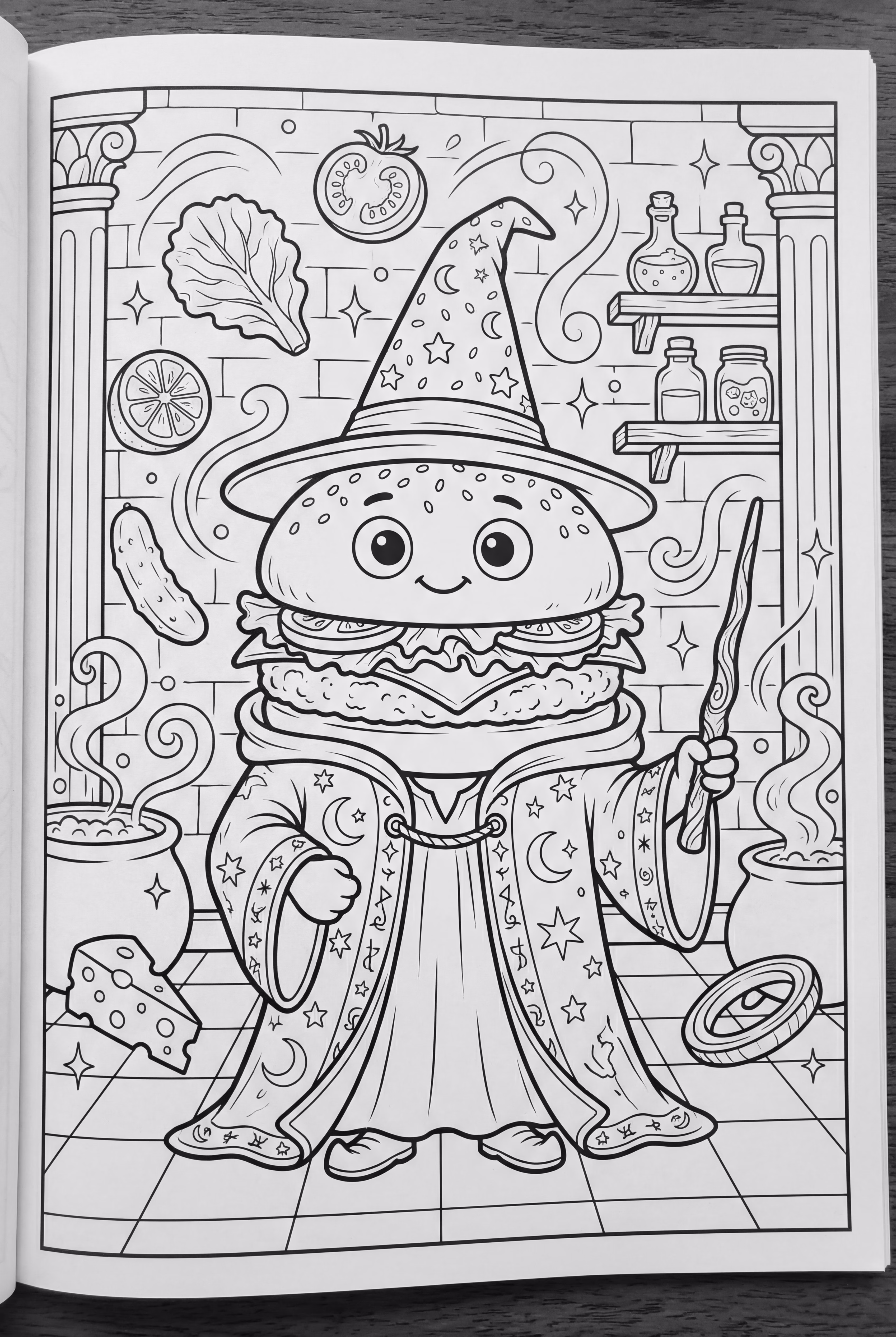 魔法厨房里的汉堡巫师