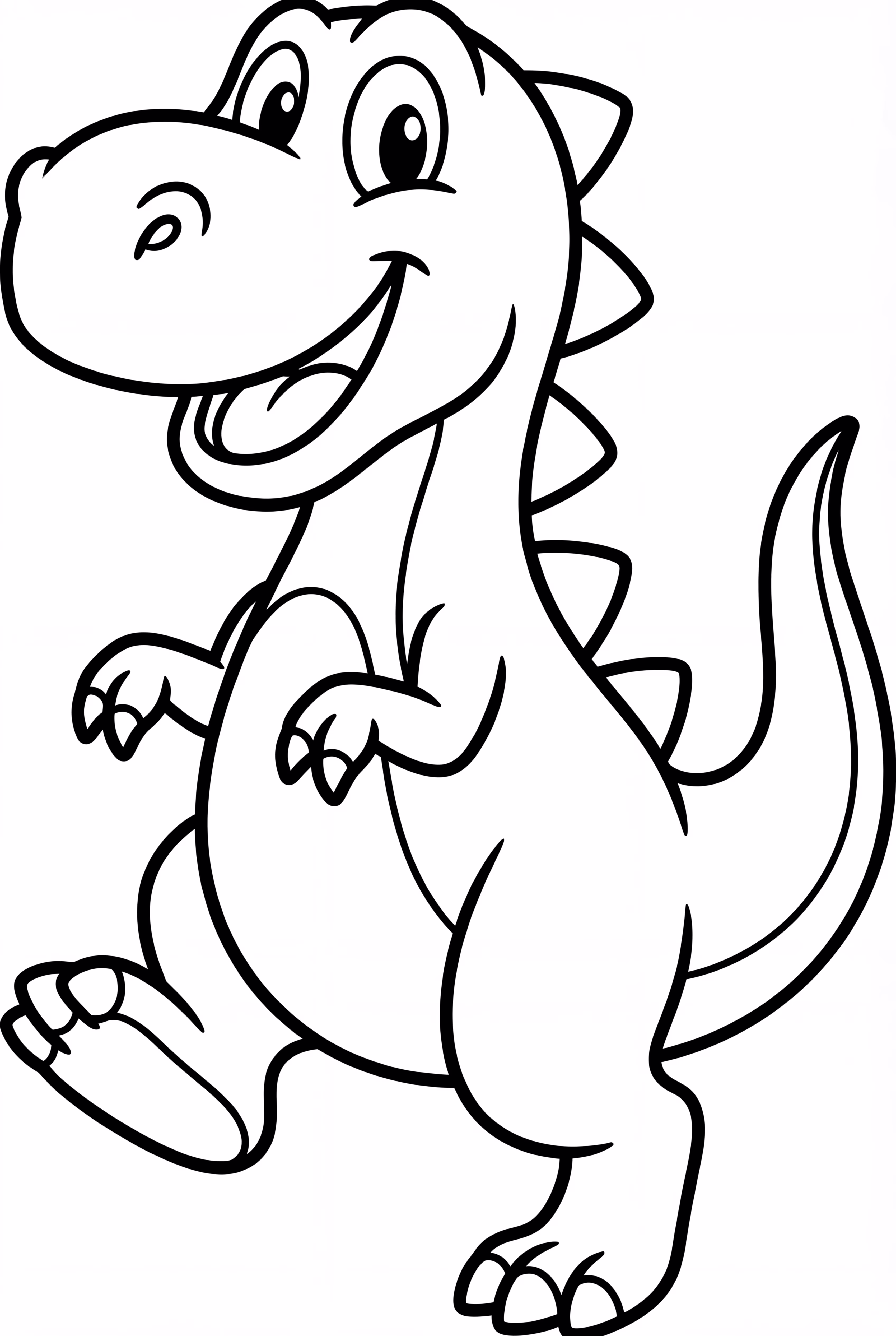 A Happy Cartoon T-Rex