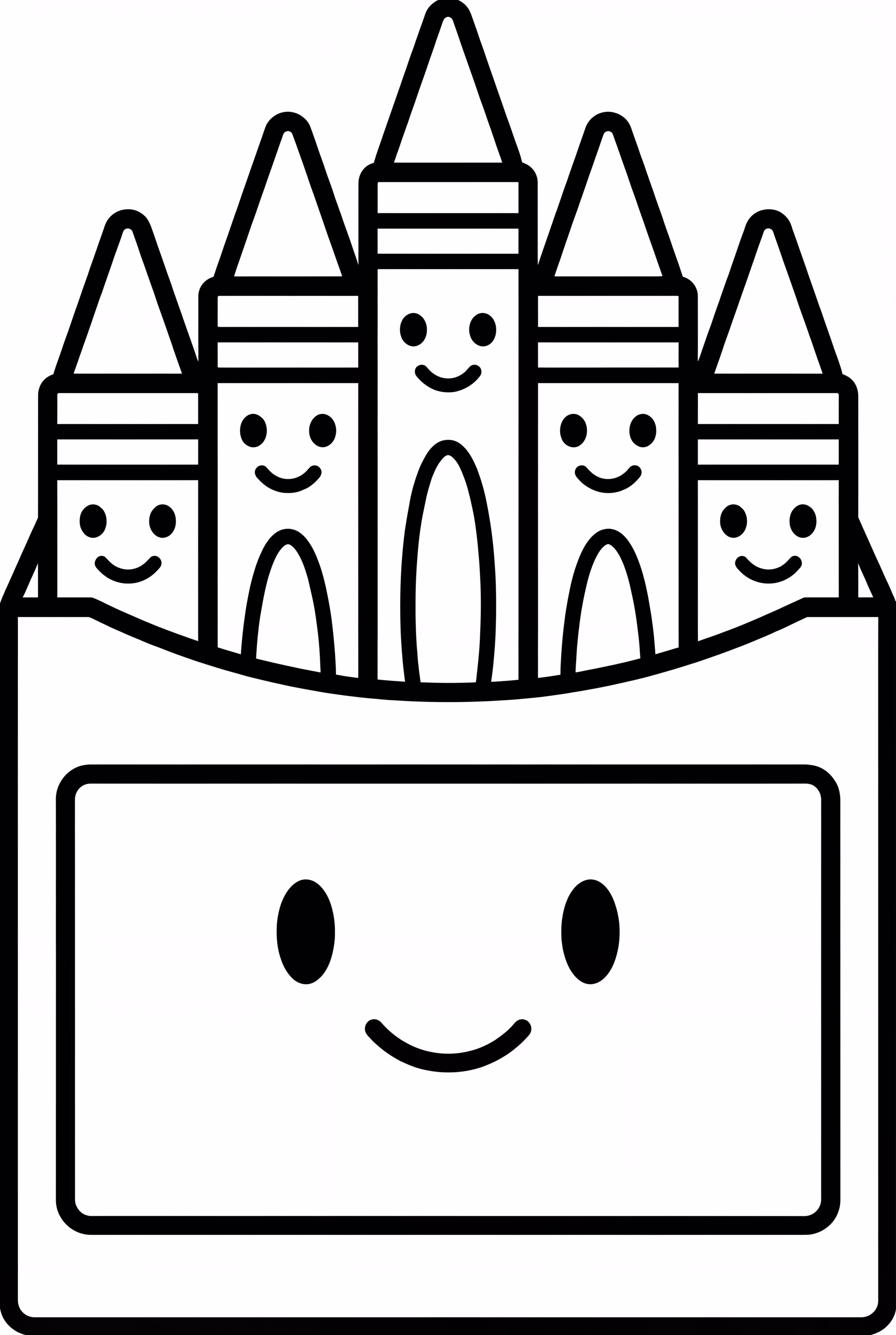 開學快樂的蠟筆盒