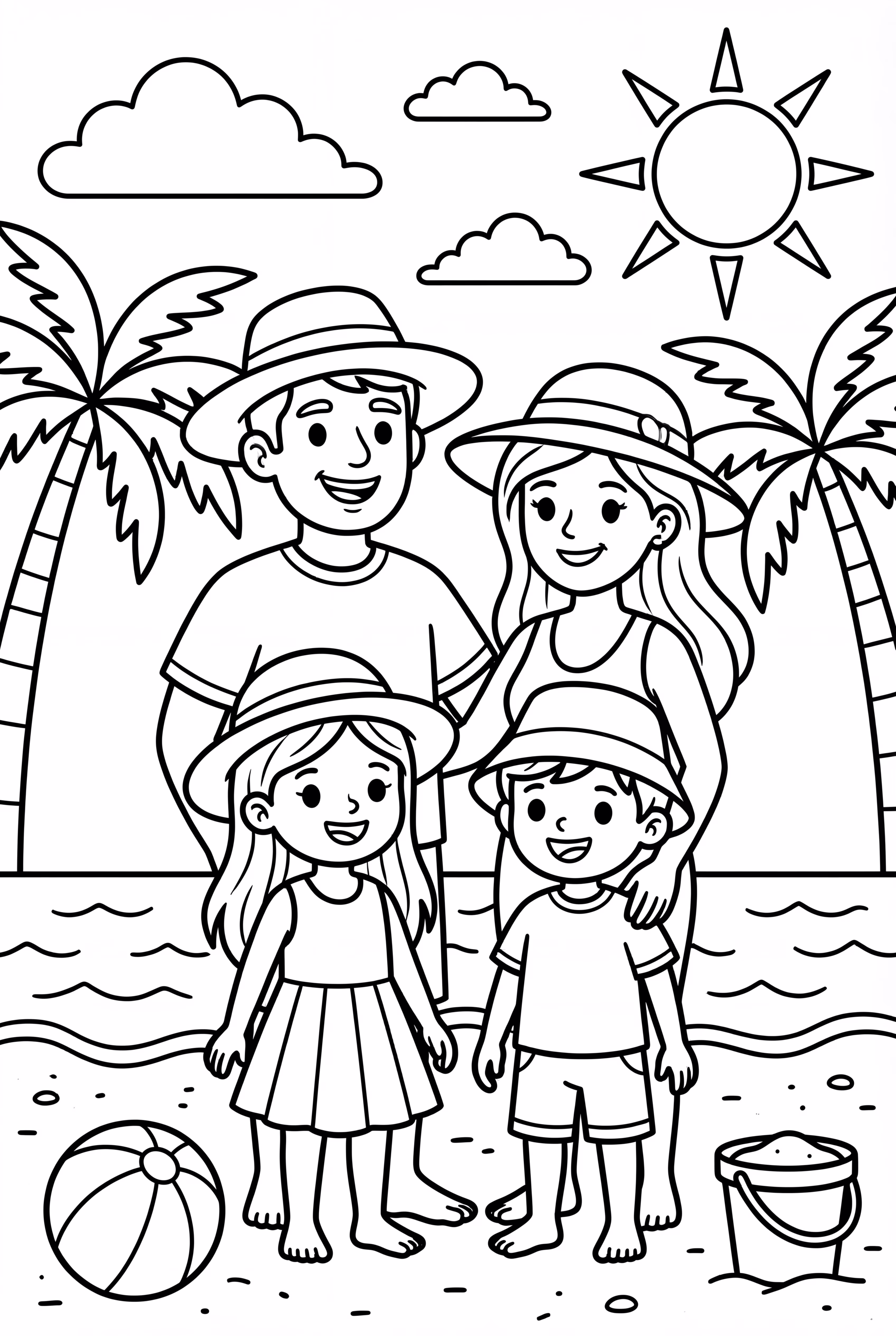 快乐的夏日家庭度假画像