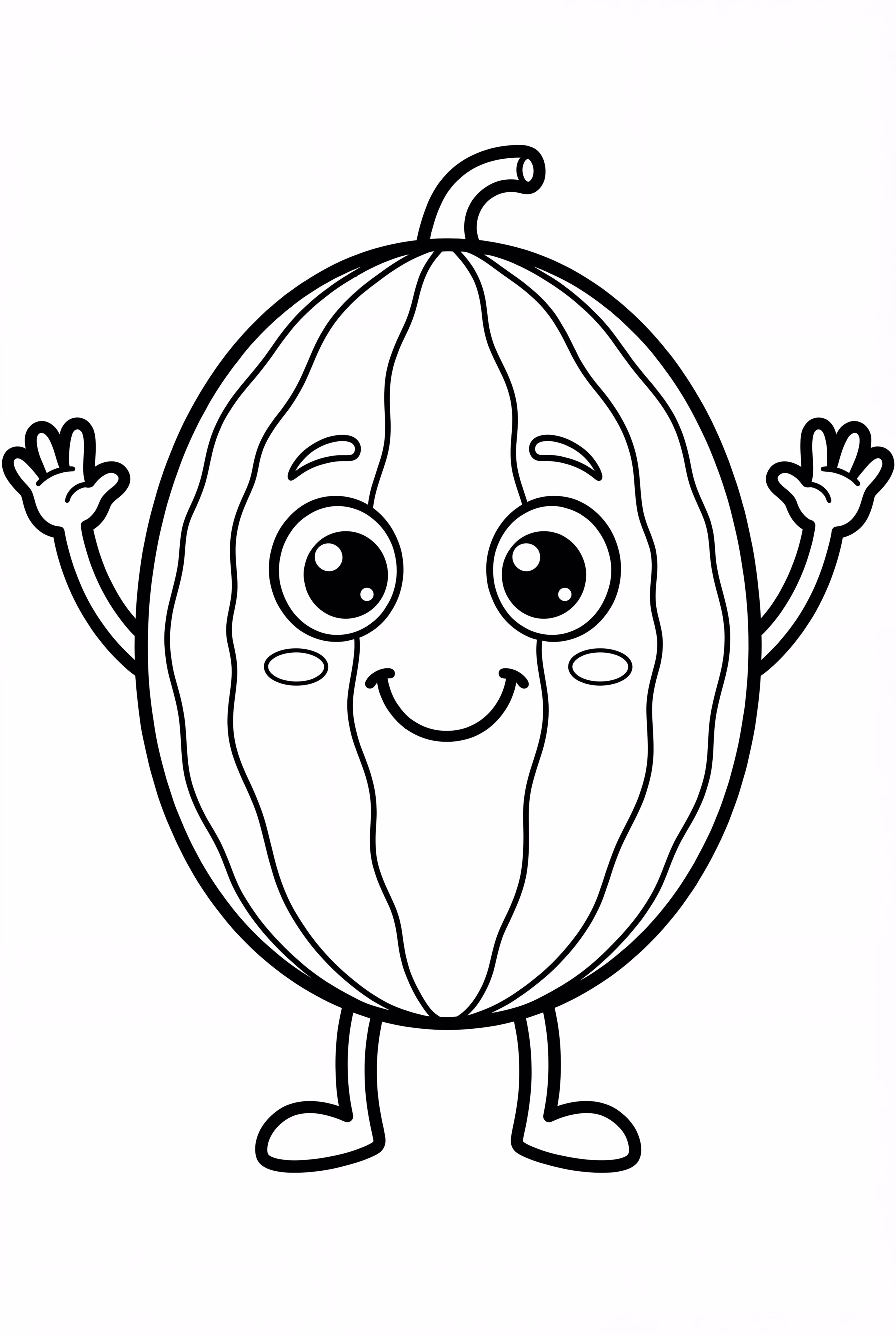 A Happy Summer Watermelon Character