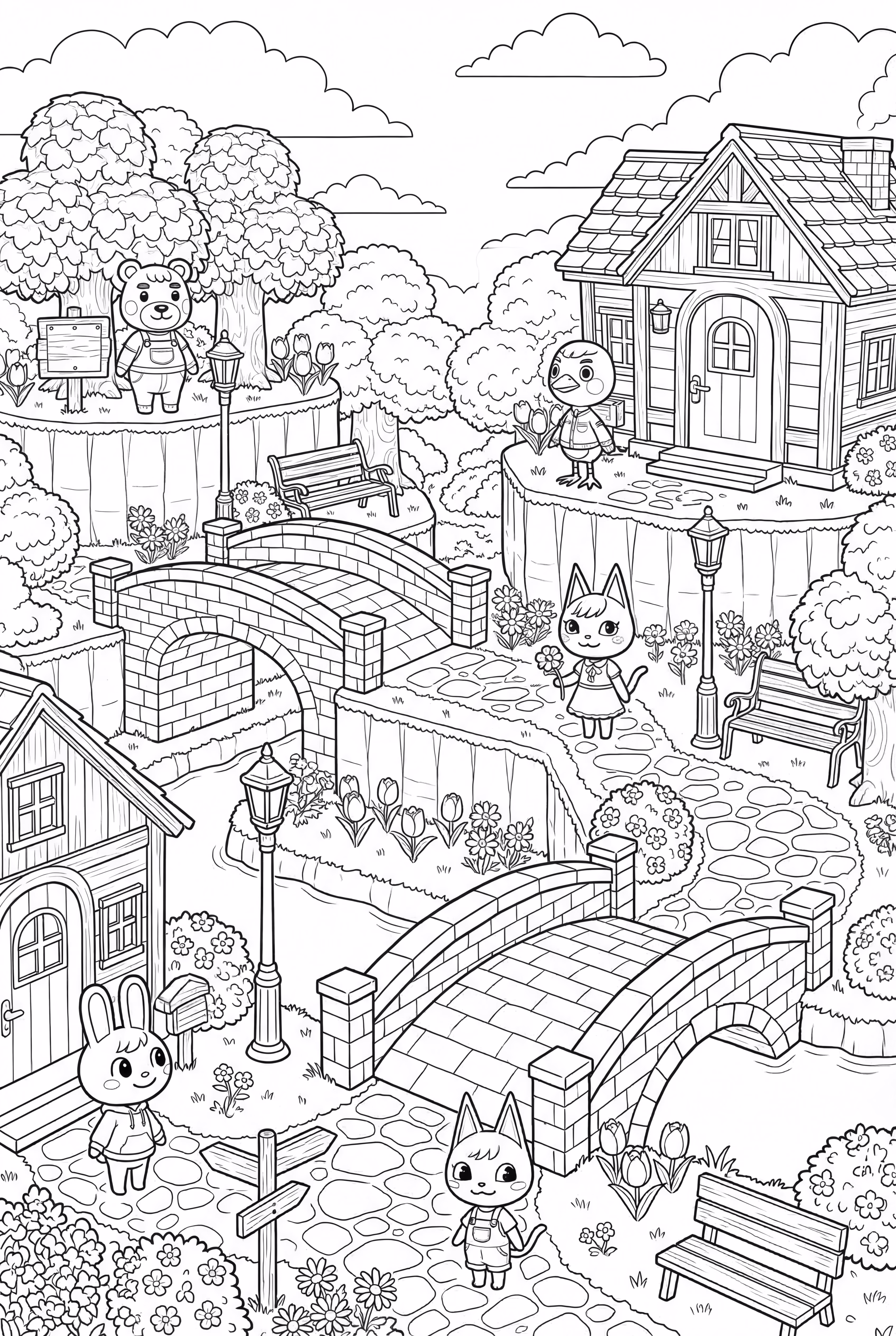 A Highly Detailed Animal Crossing Island