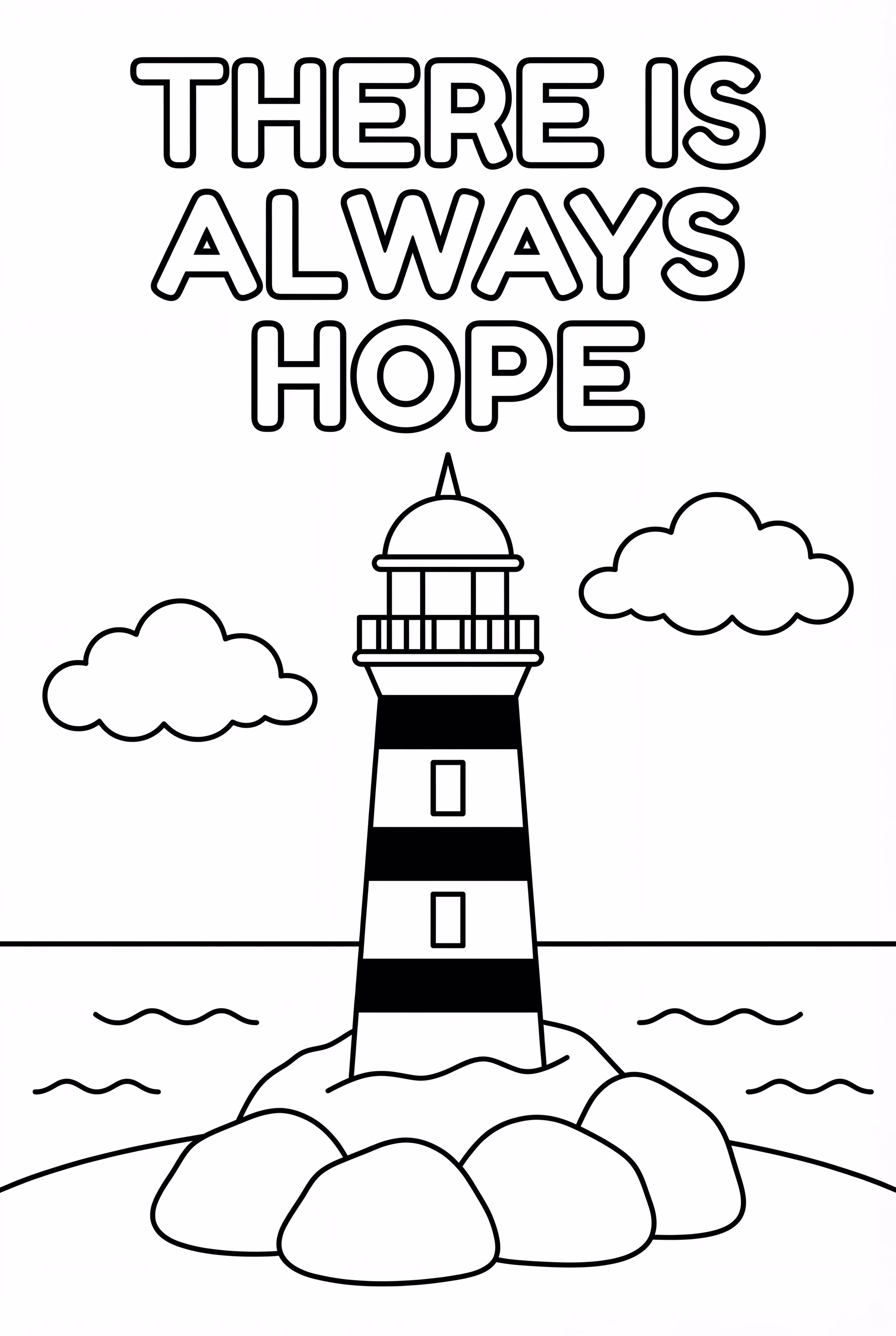 A Hopeful Quote With A Lighthouse