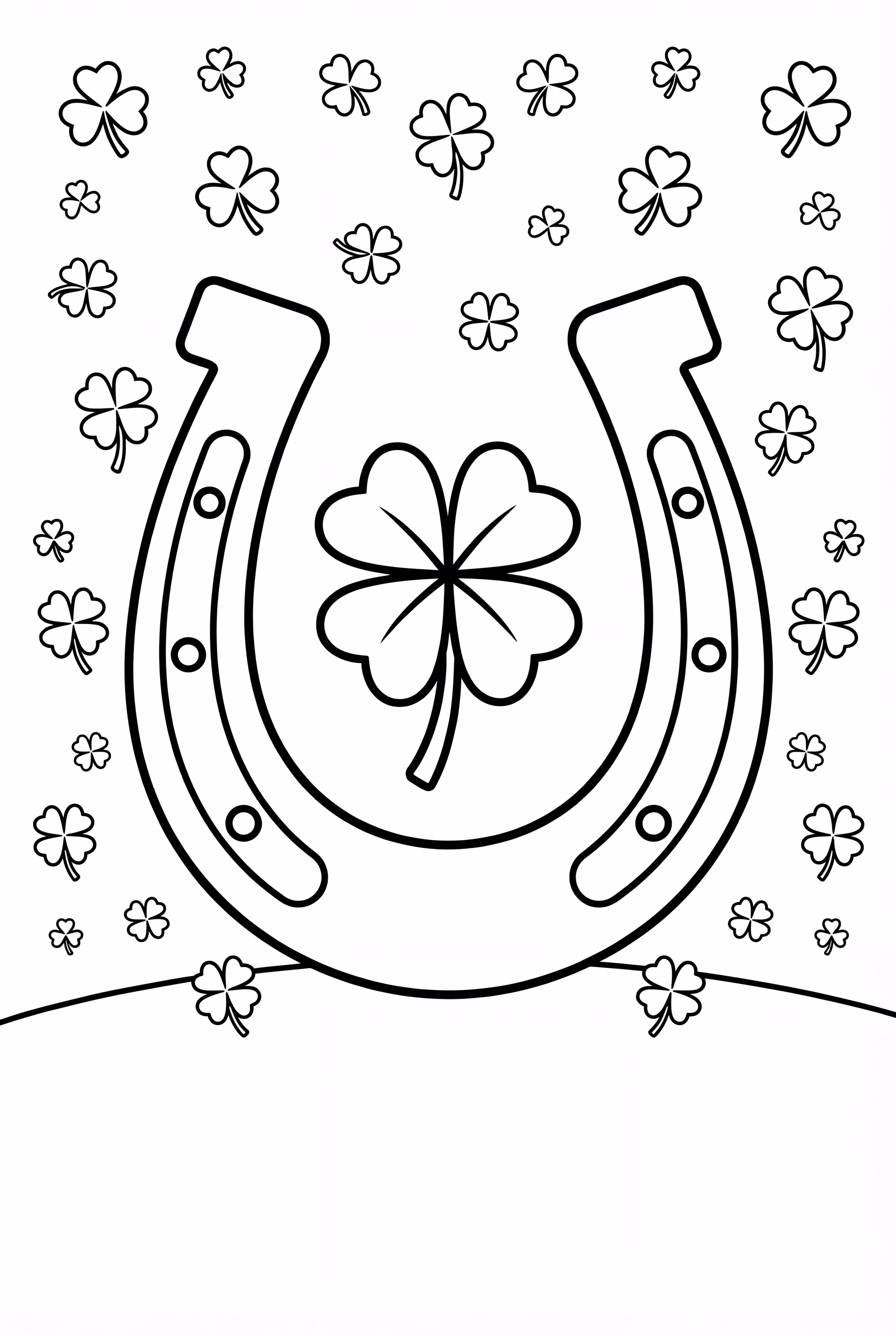 A Horseshoe And A Lucky Shamrock