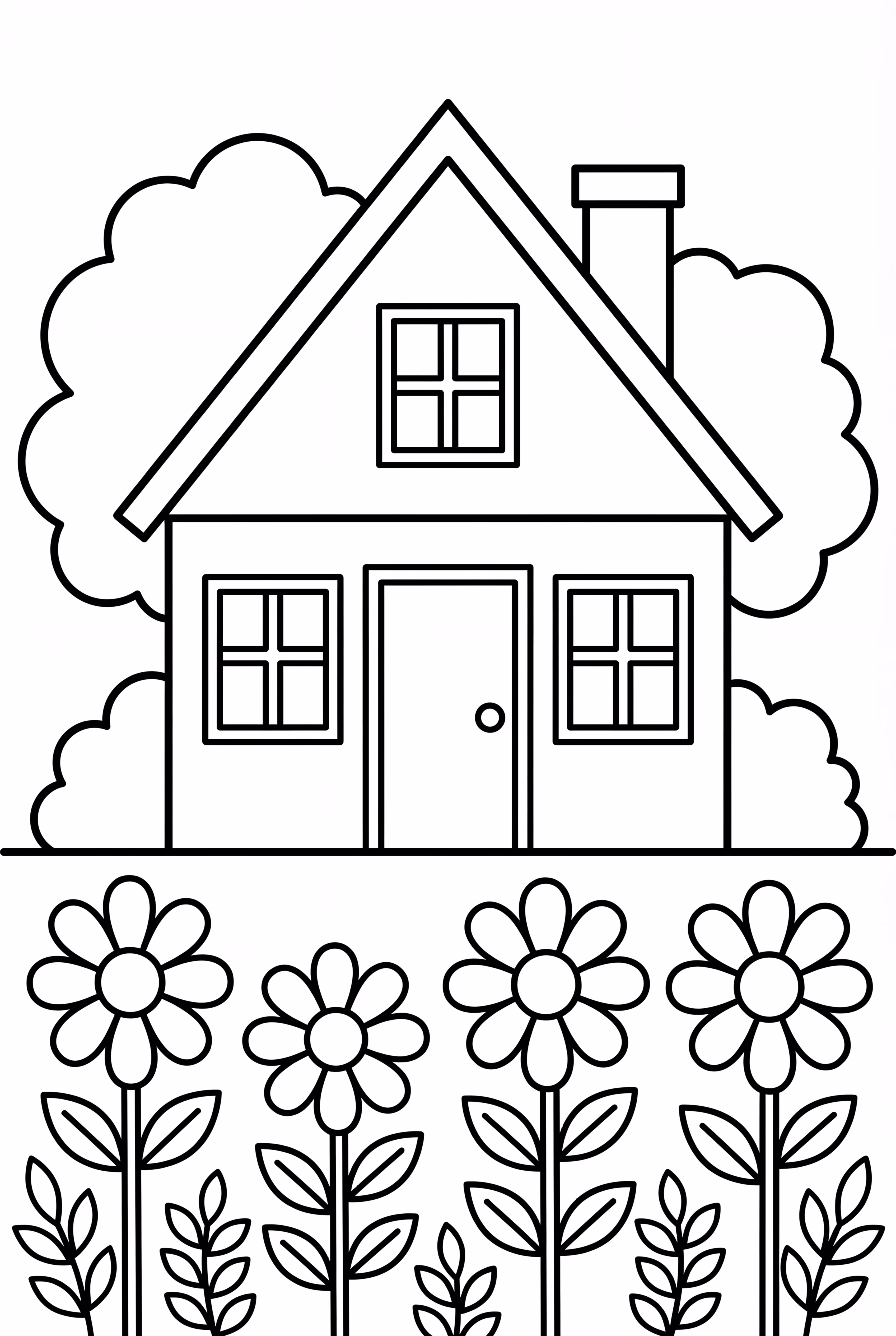 A House with a Flower Garden