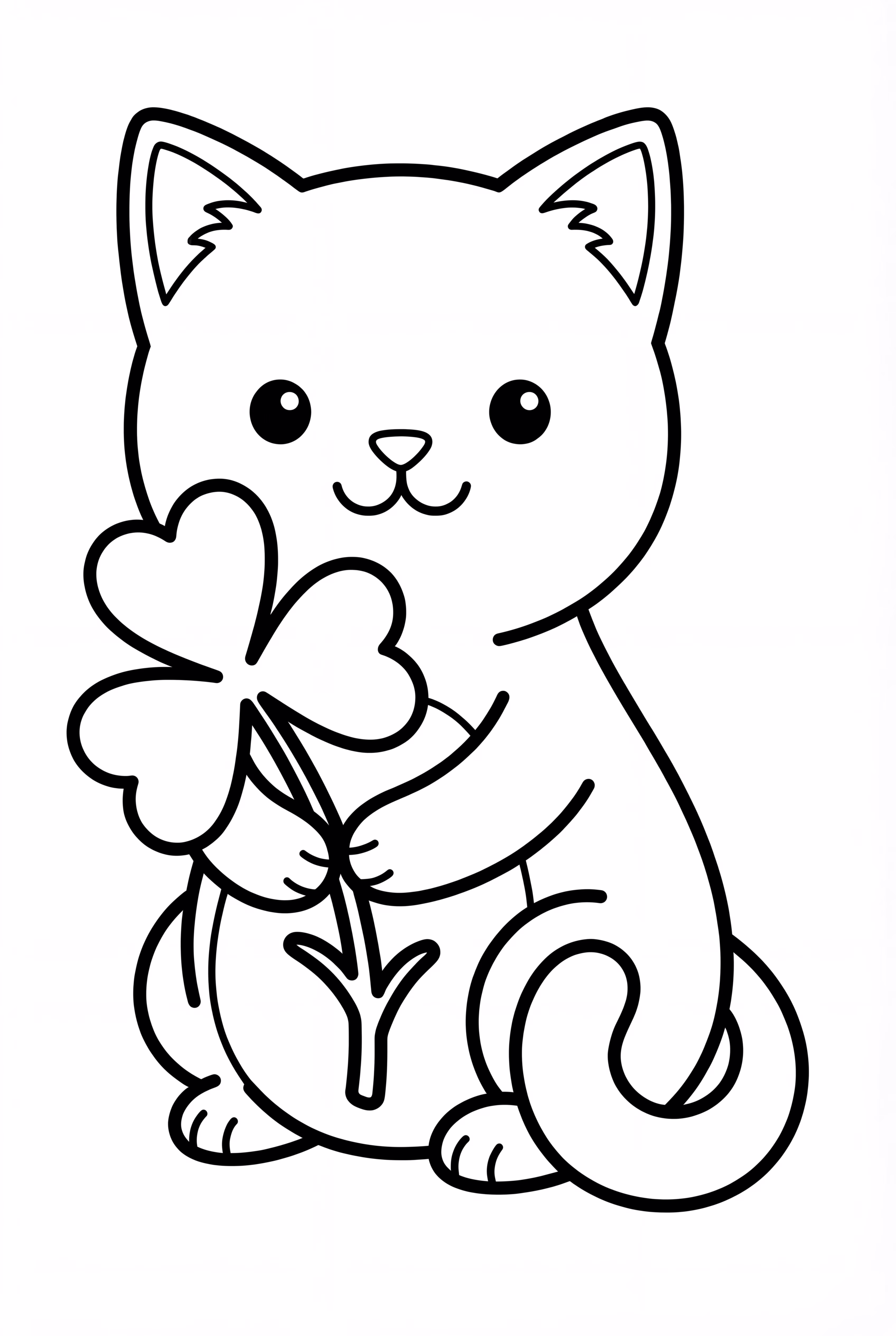 A Kitten Playing With A Shamrock