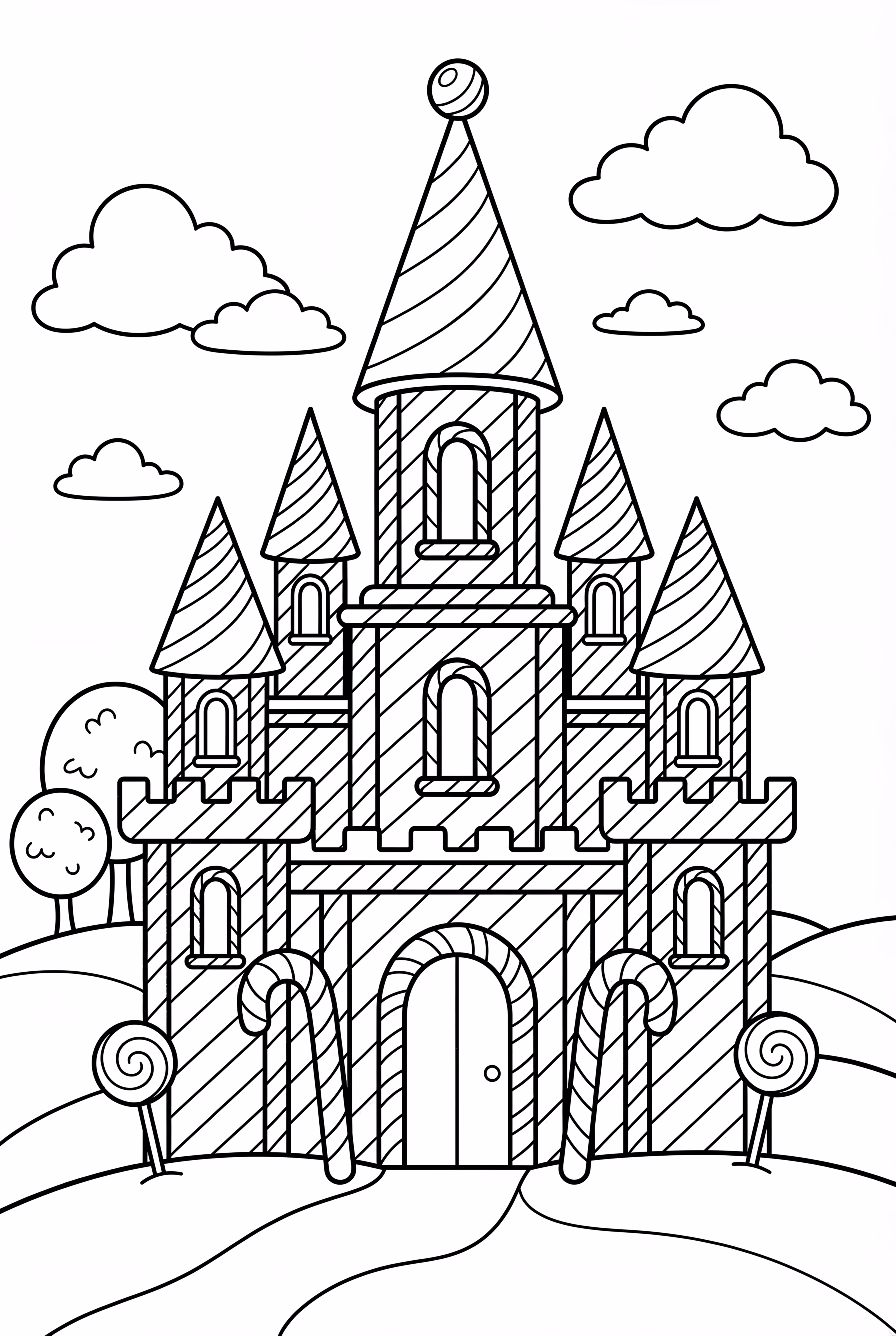 A Magical Castle Made Of Candy Canes