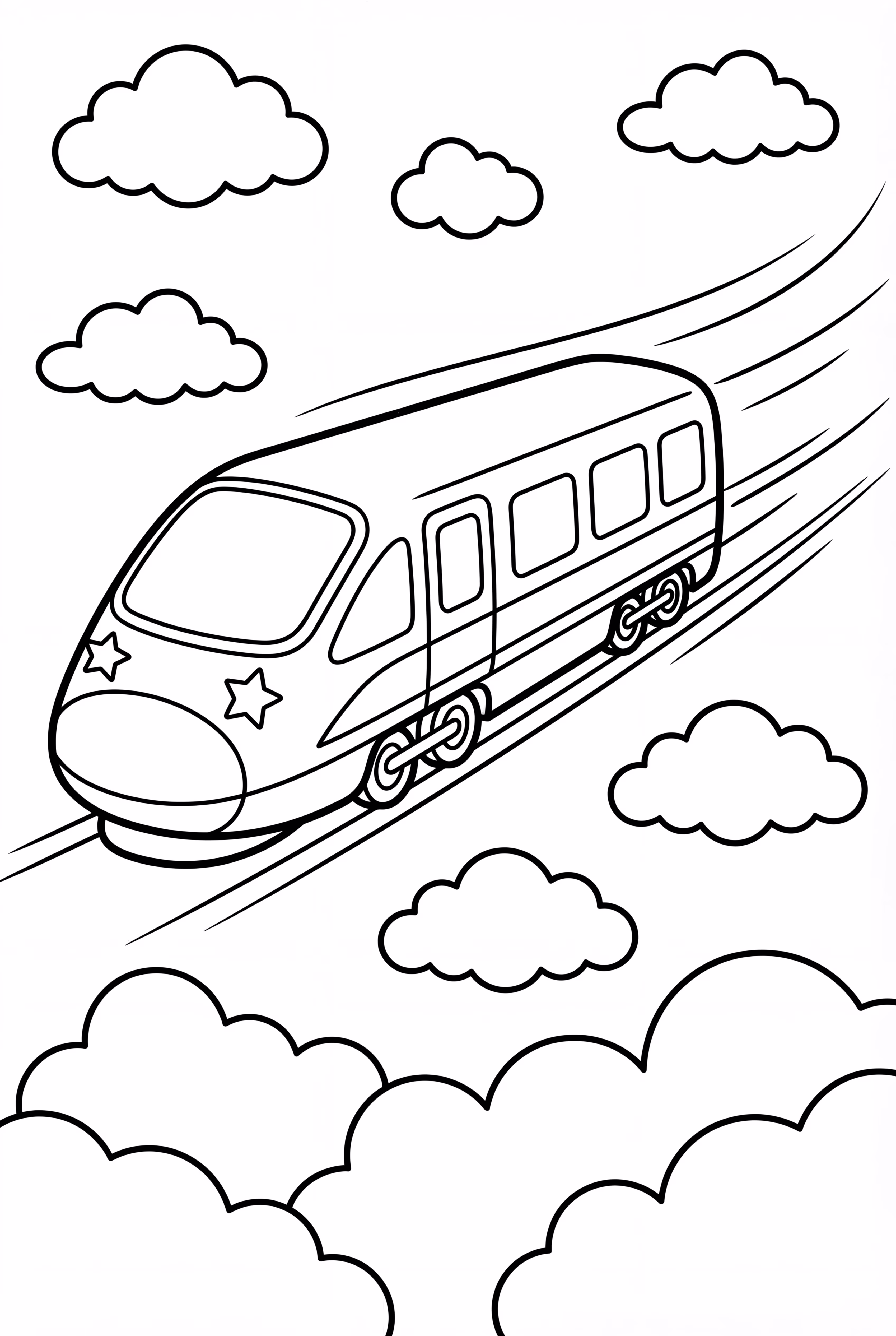 A Magical High Speed Train In The Clouds