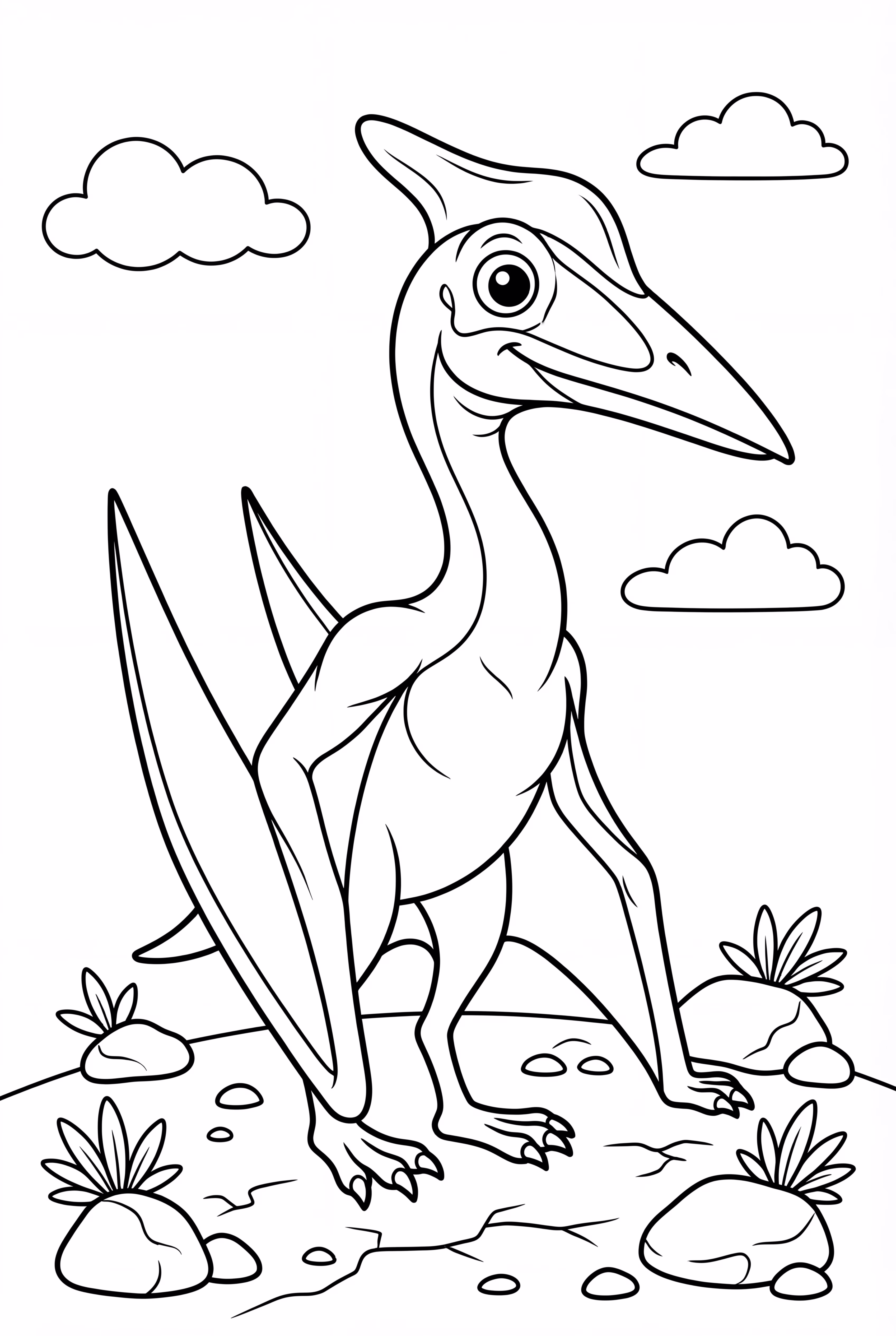 장엄한 케찰코아틀루스 자세