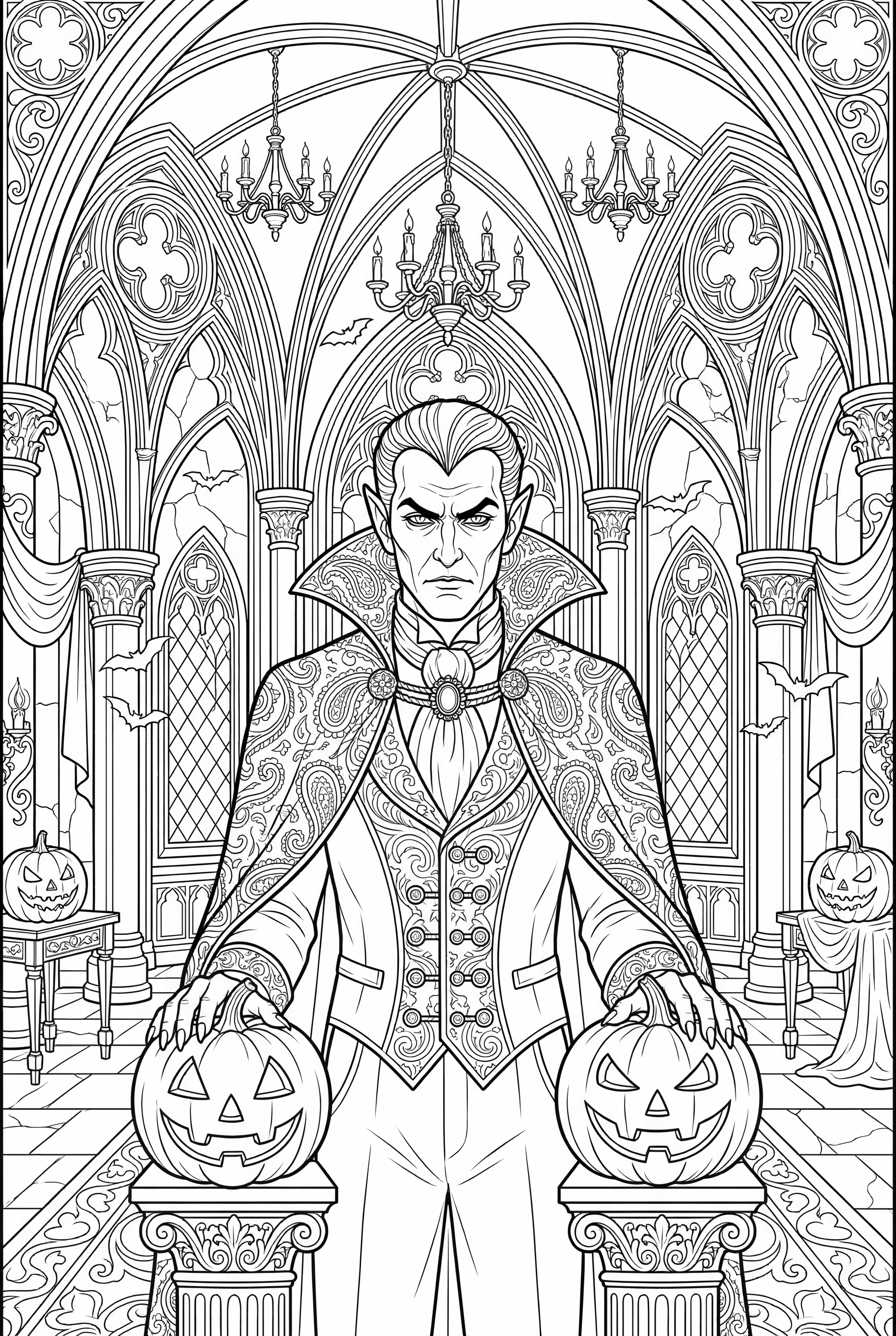 A Majestic Vampire in a Castle for Halloween 2025