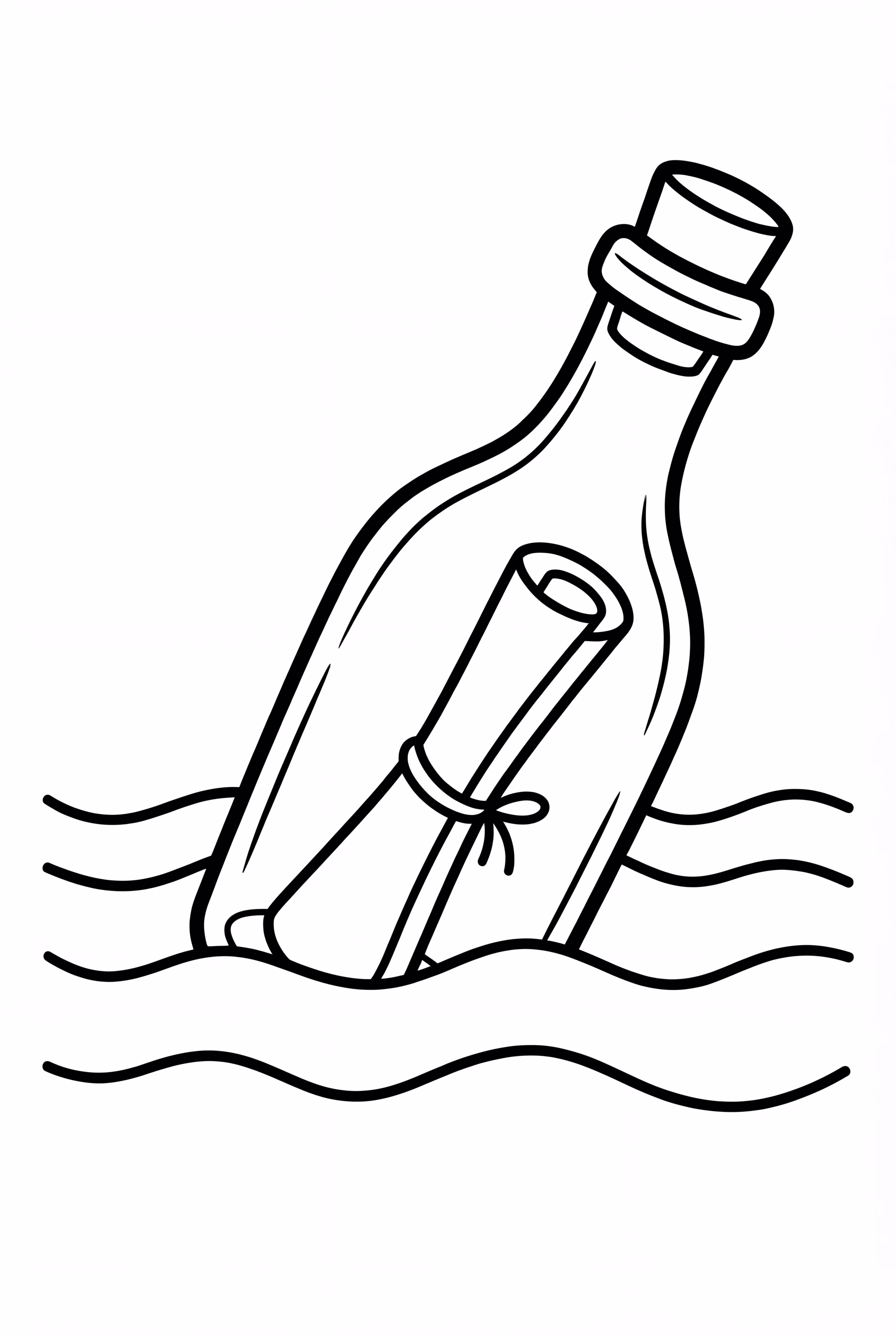 Un mensaje en una botella en el océano