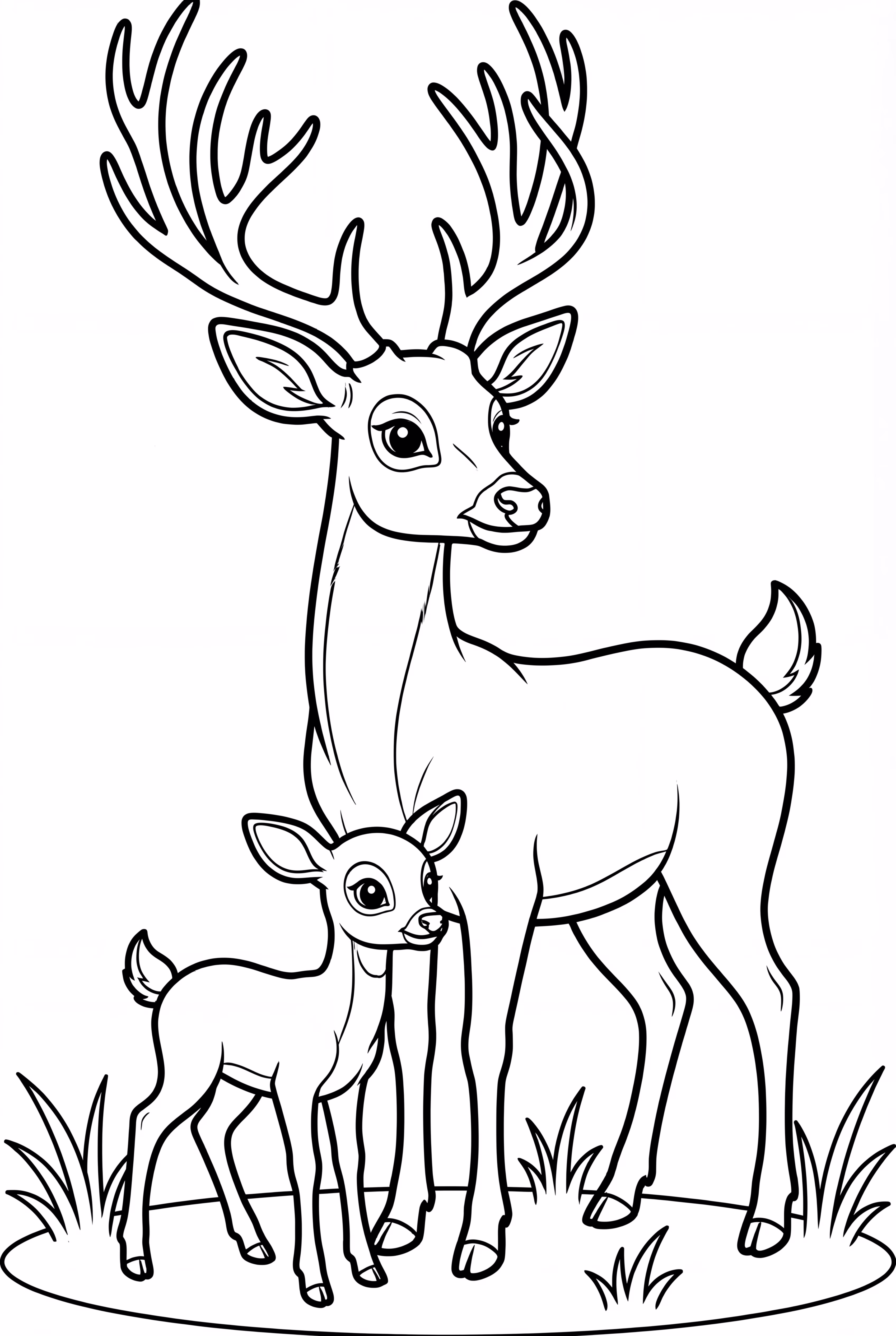 A mother deer with her fawn