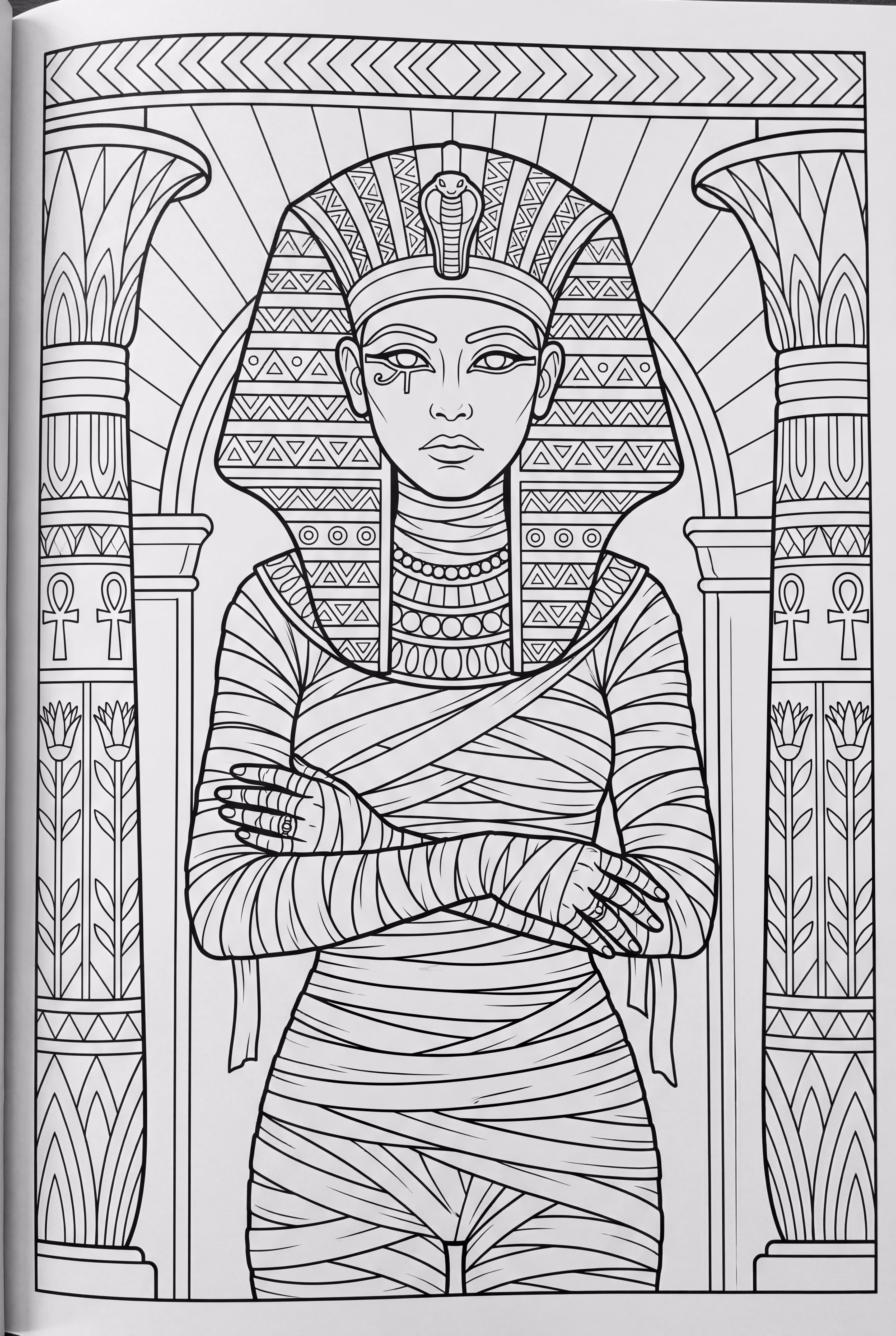 Uma Rainha Múmia com Adereço Ornado