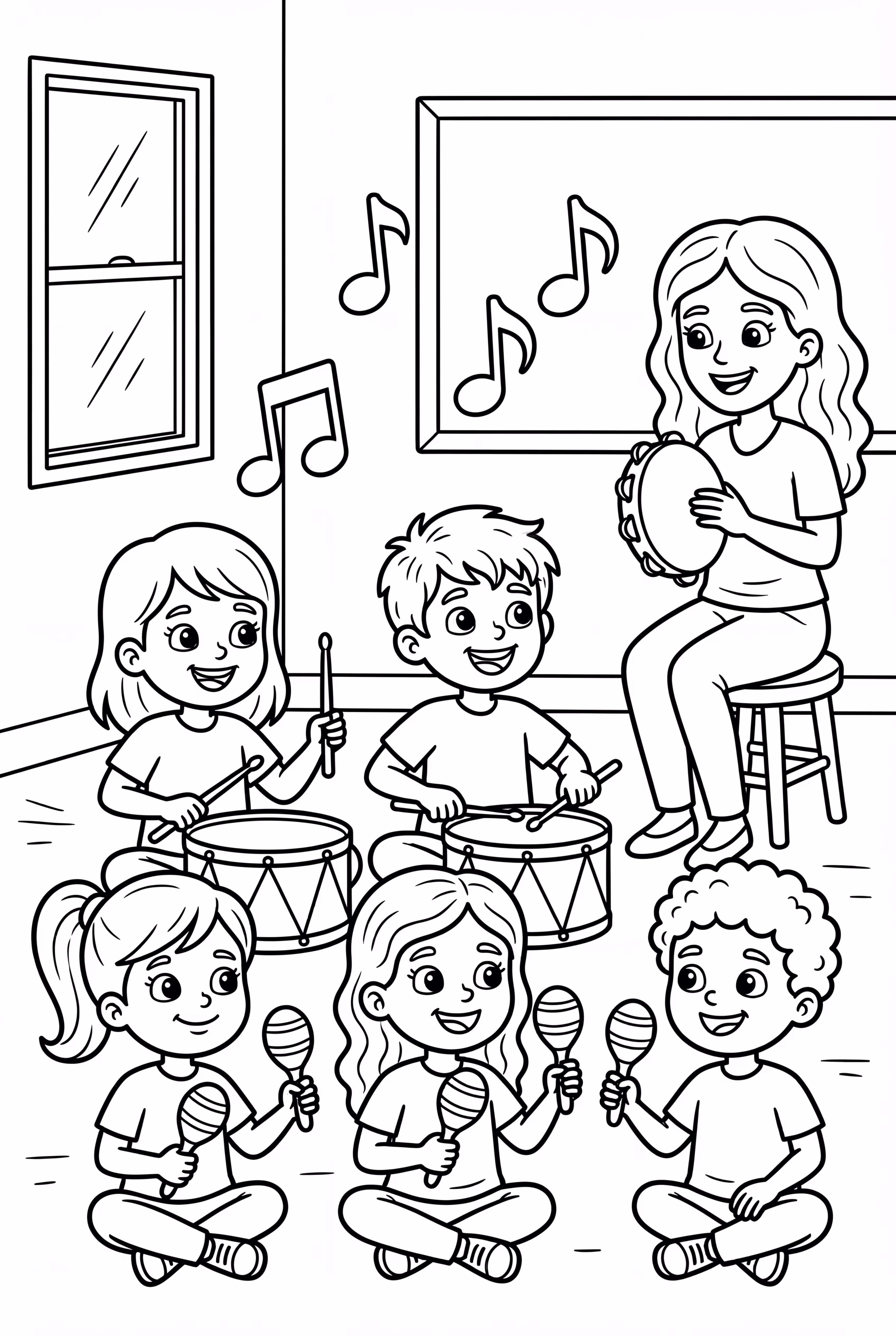 Eine Musikszenenszene Zurück Zur Schule