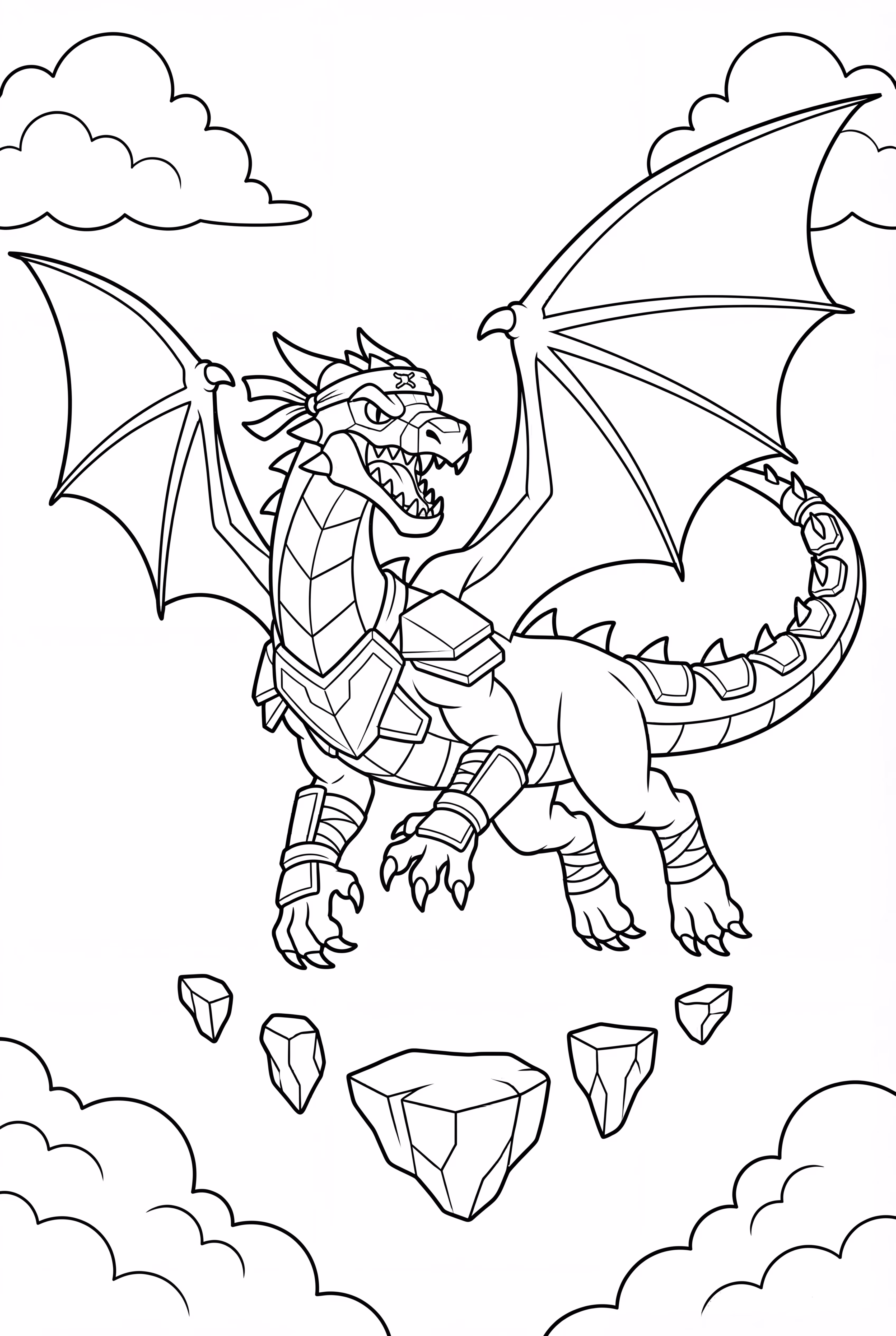 Ein Ninjago Drache im Flug