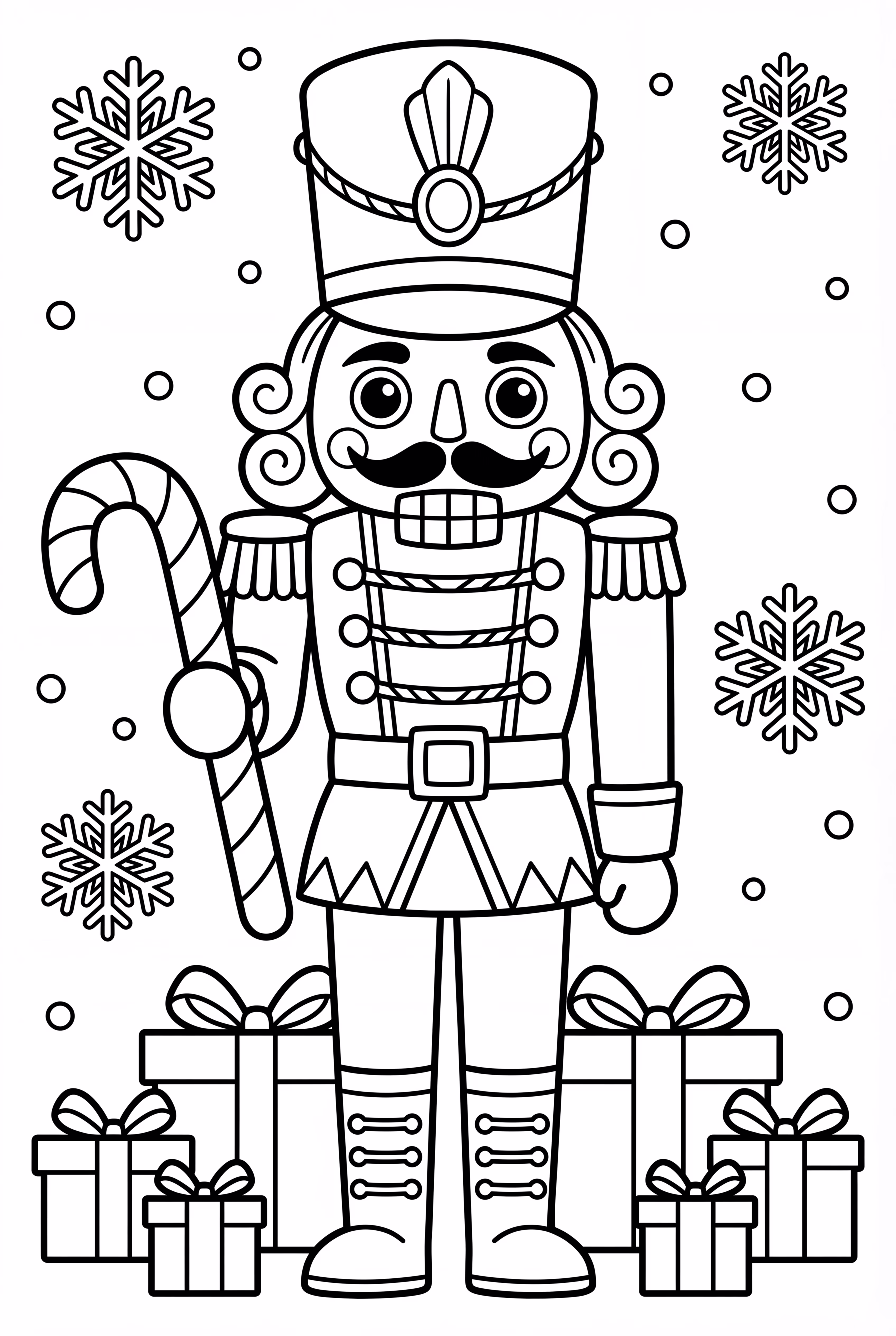 A Nutcracker Soldier Holding A Candy Cane