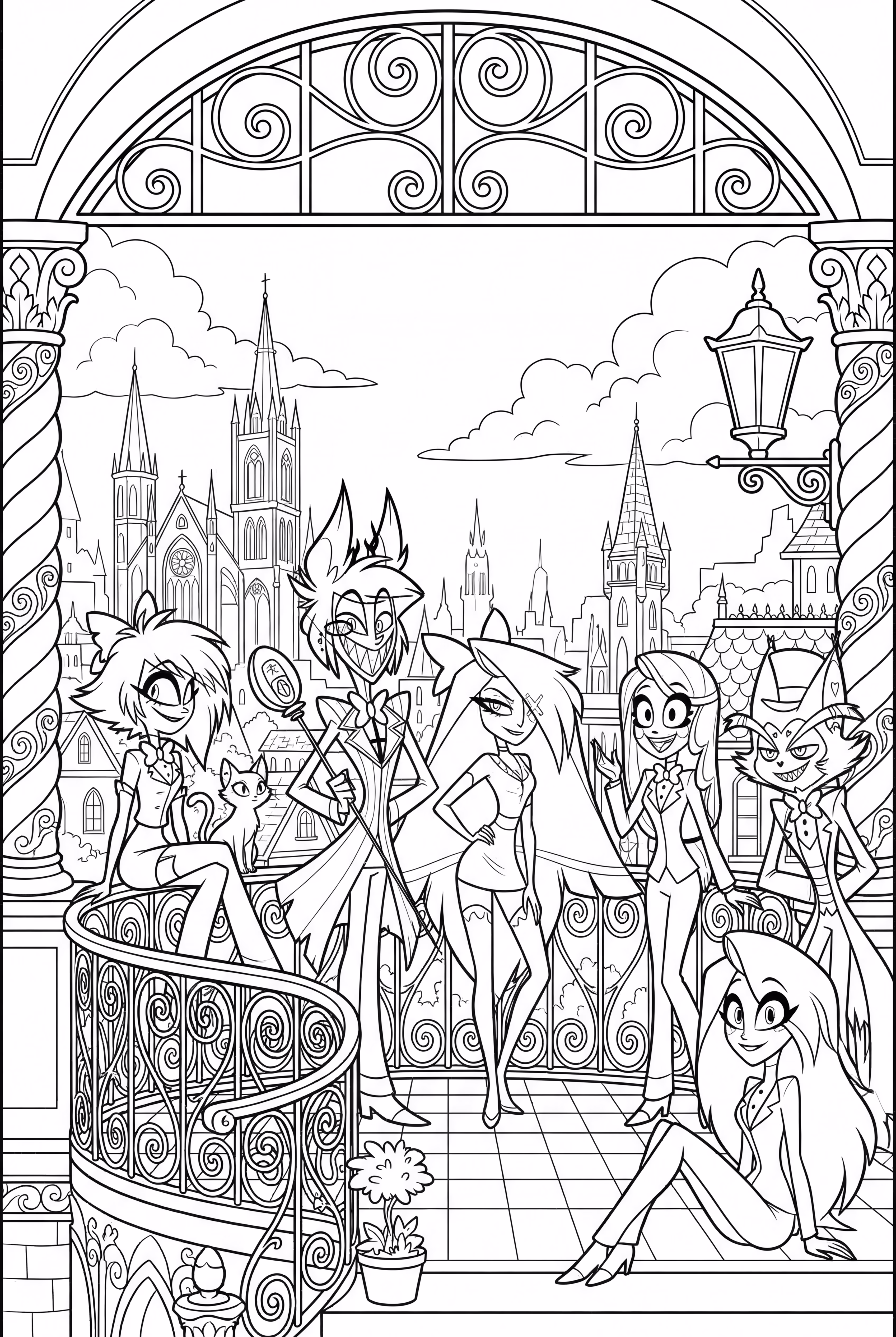 Una Vista Panorámica Desde el Balcón del Hazbin Hotel