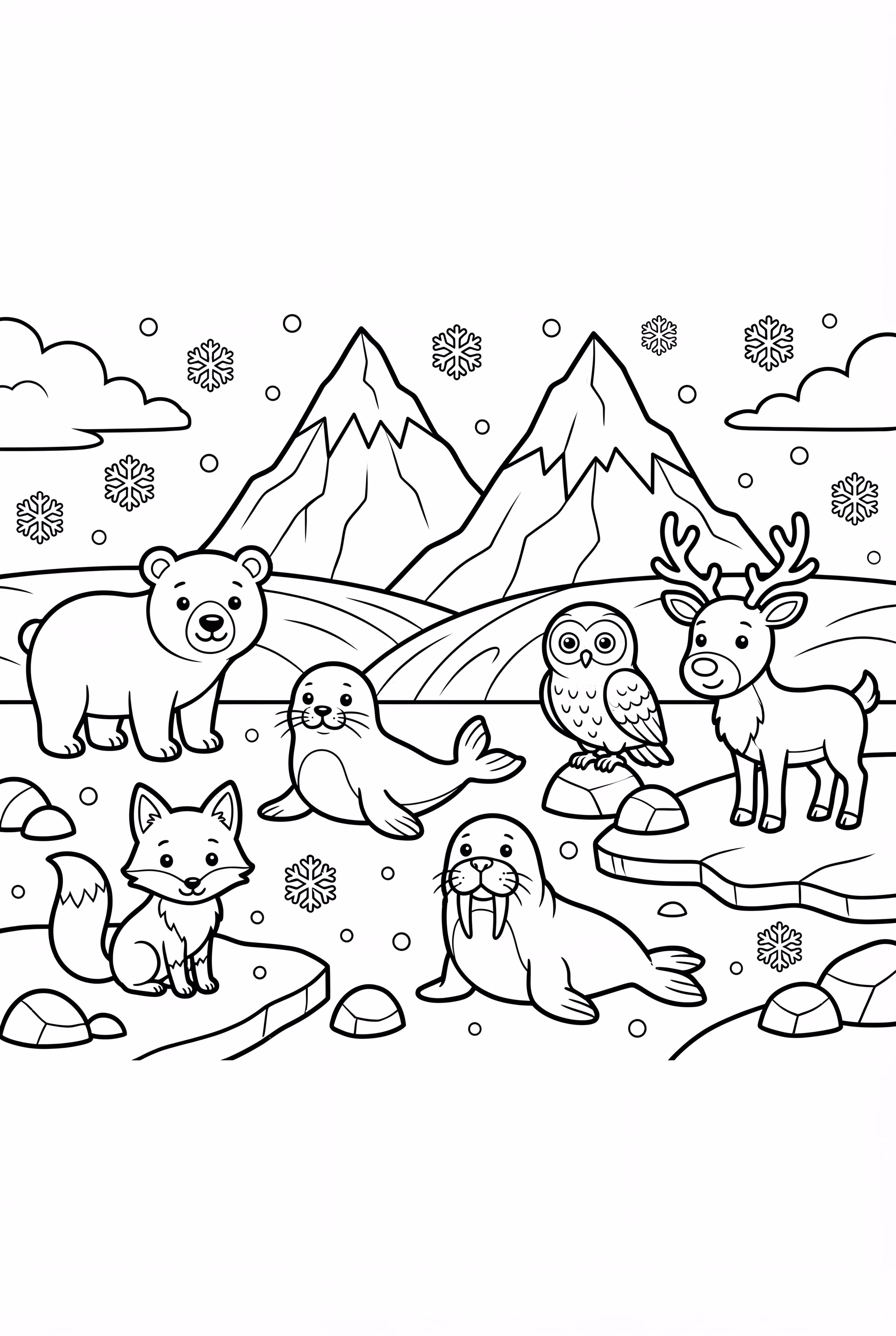 A Panoramic View of all the Arctic Animals