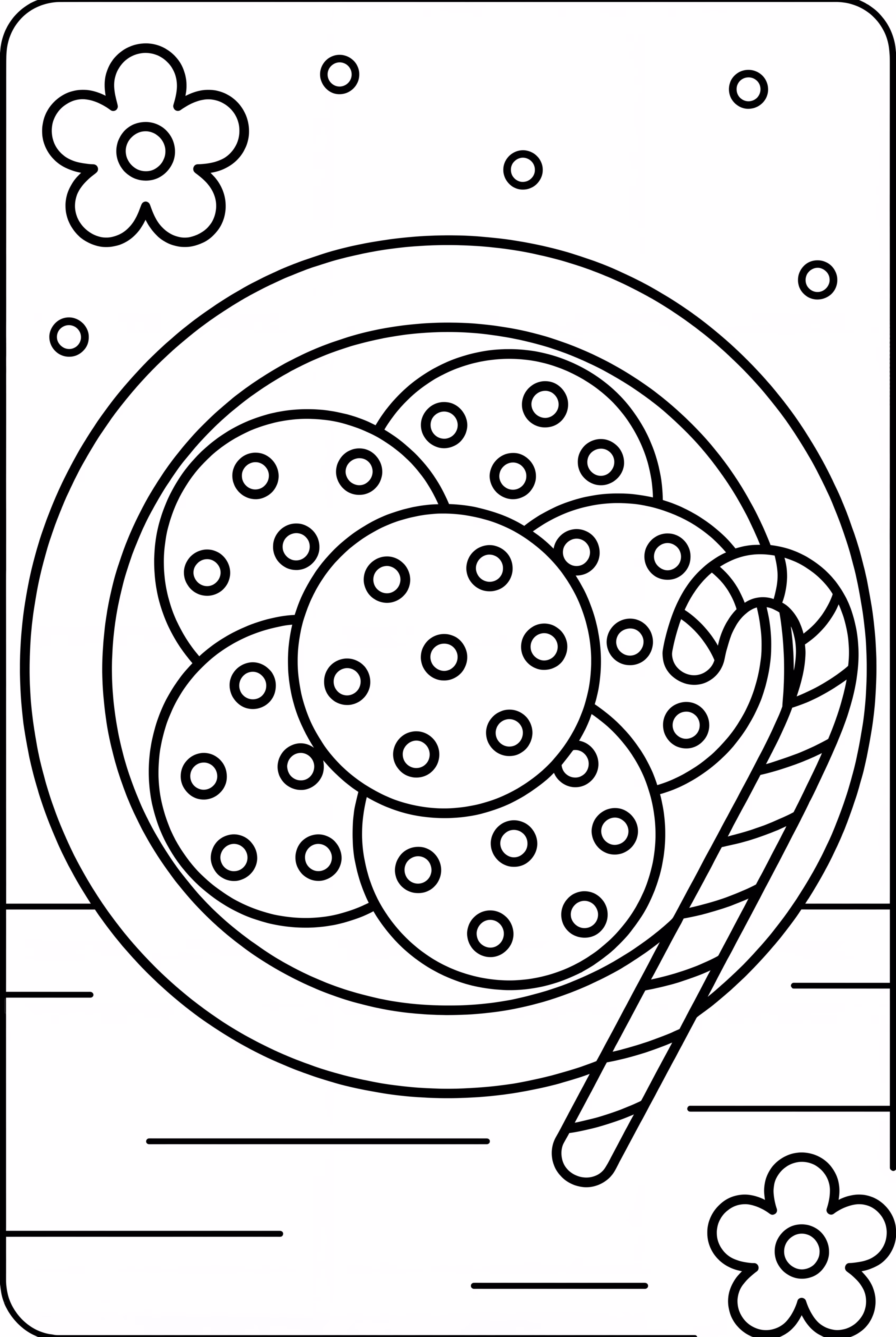 A Plate Of Cookies And A Candy Cane