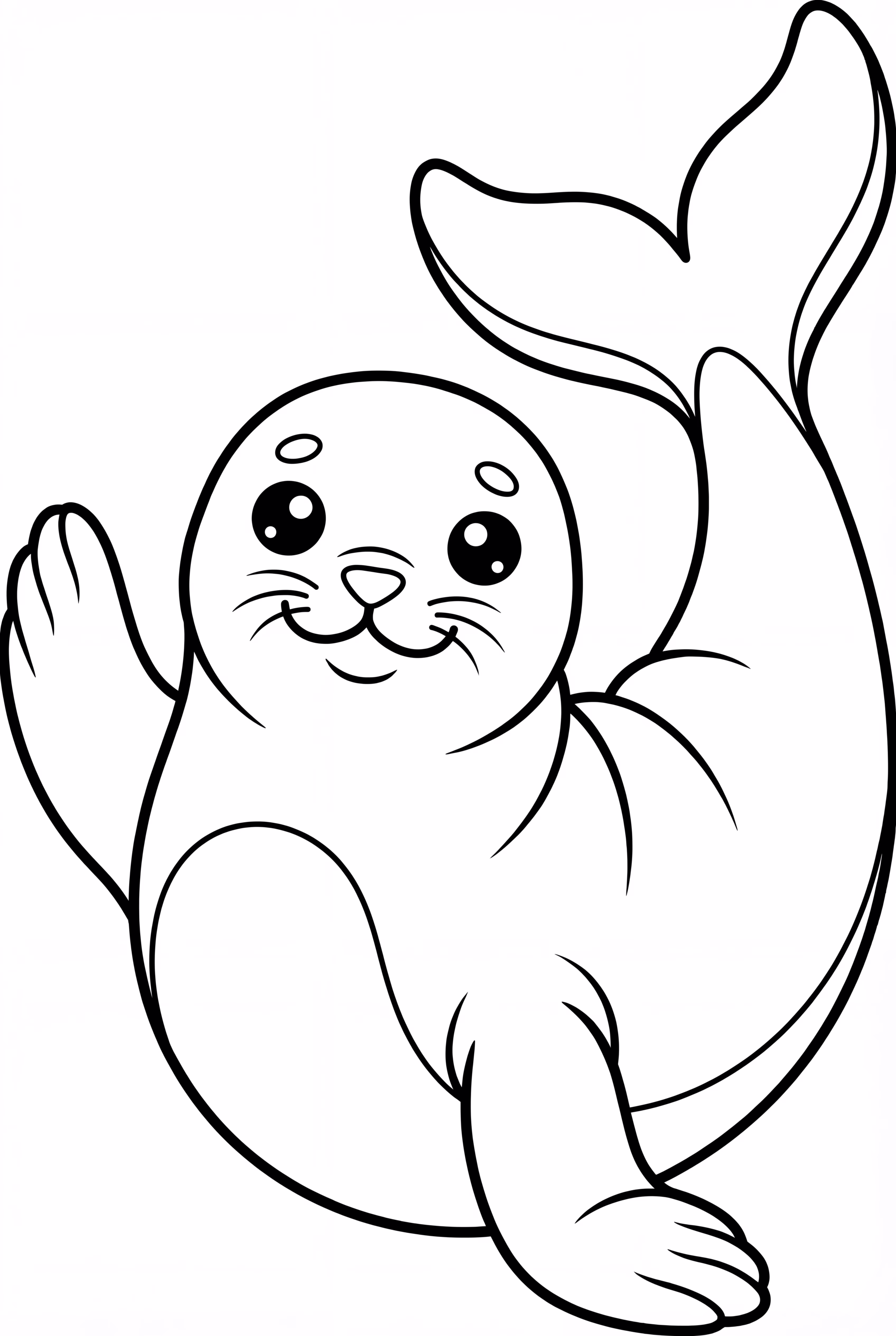 Ein verspielter Seehund im Ozean