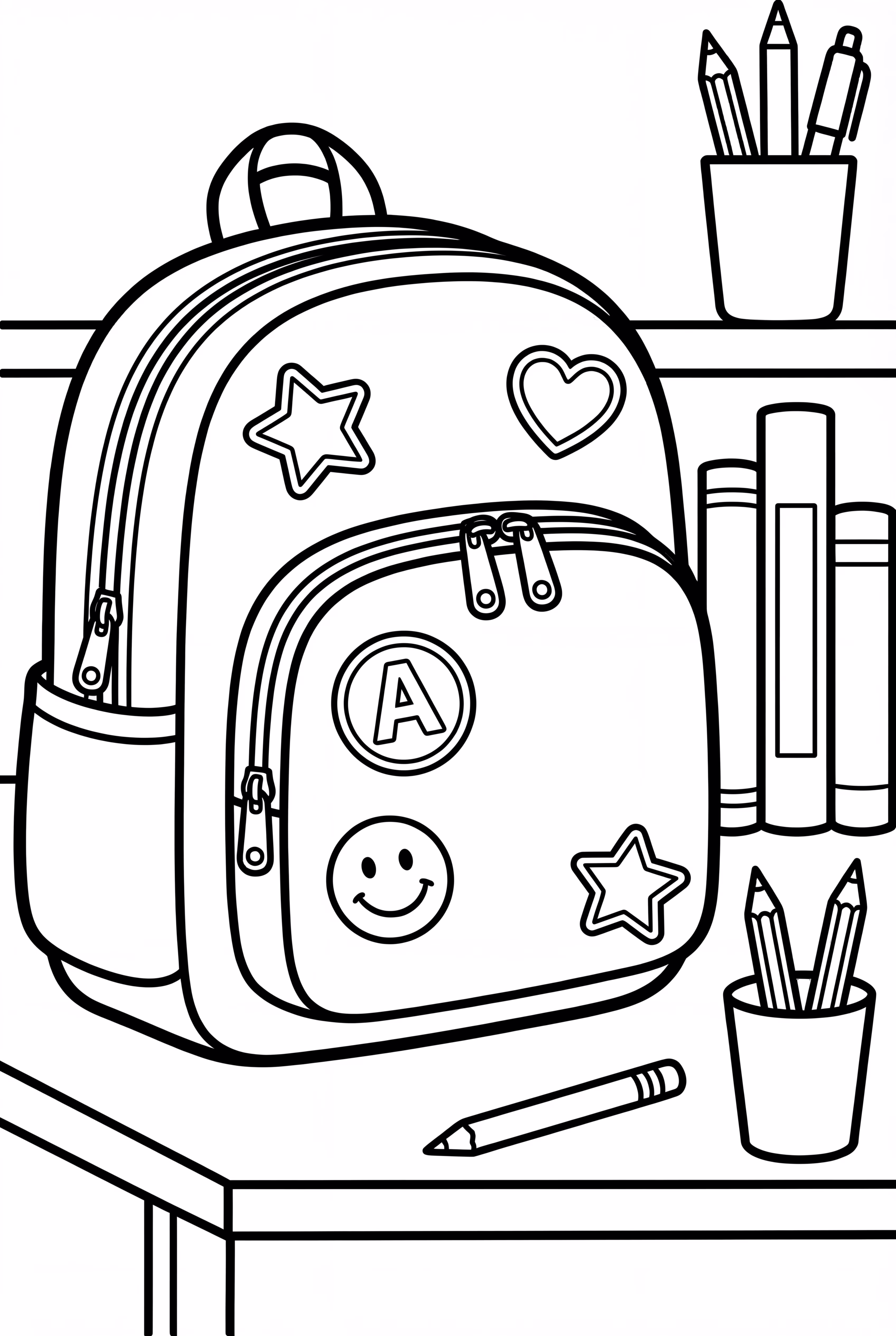 A Preppy Backpack with Patches