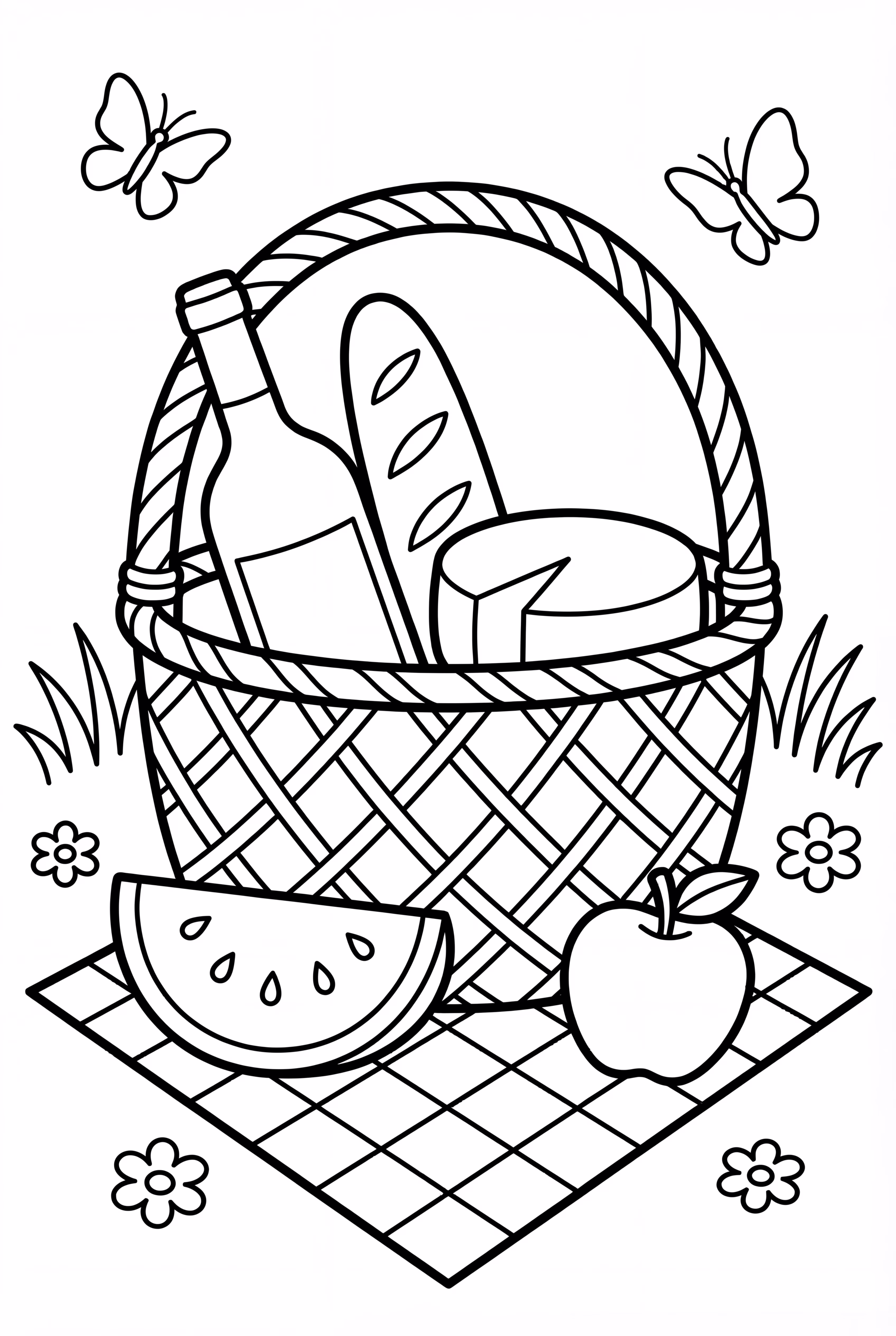 A Preppy Picnic Basket Scene