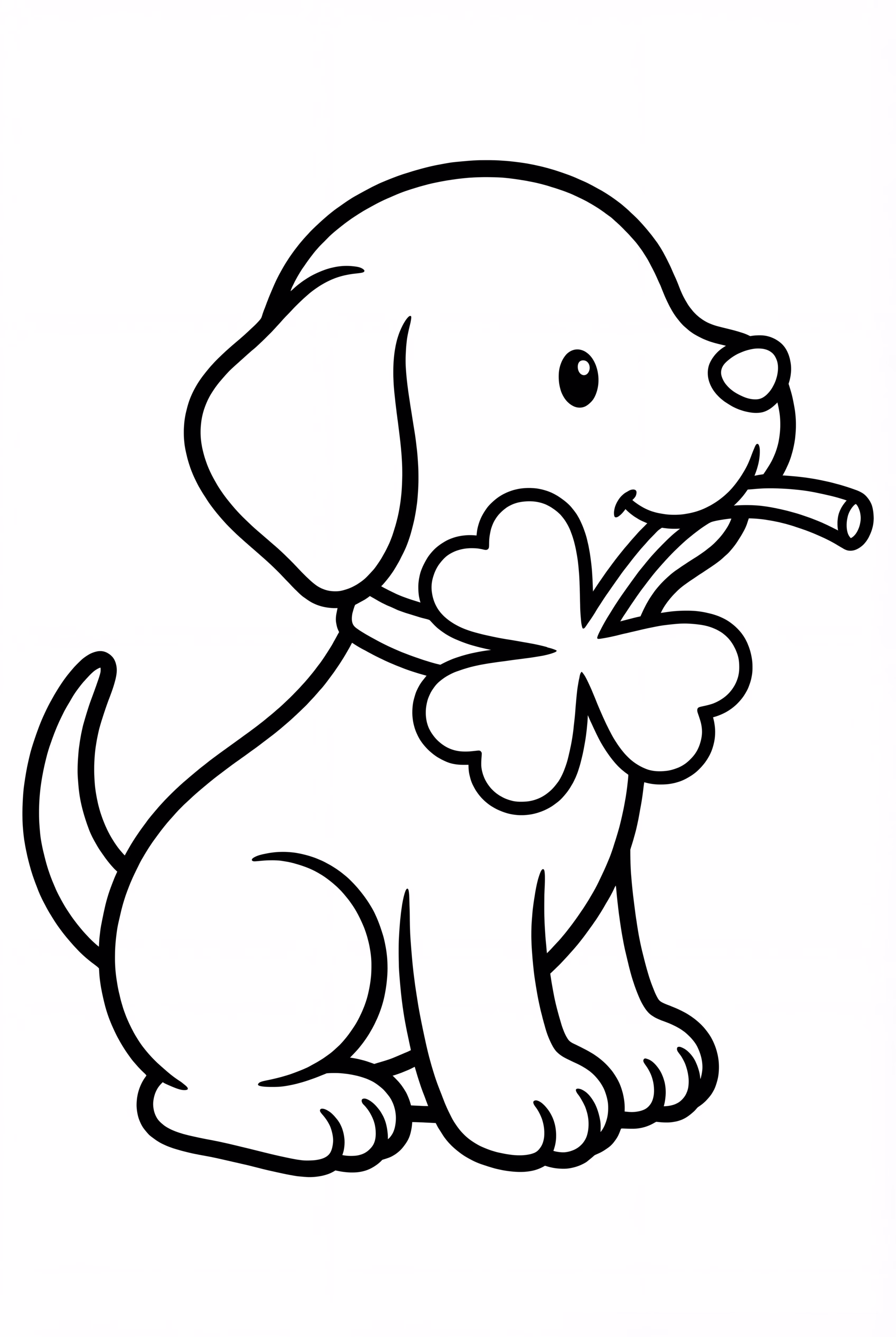 A Puppy Finding A Shamrock